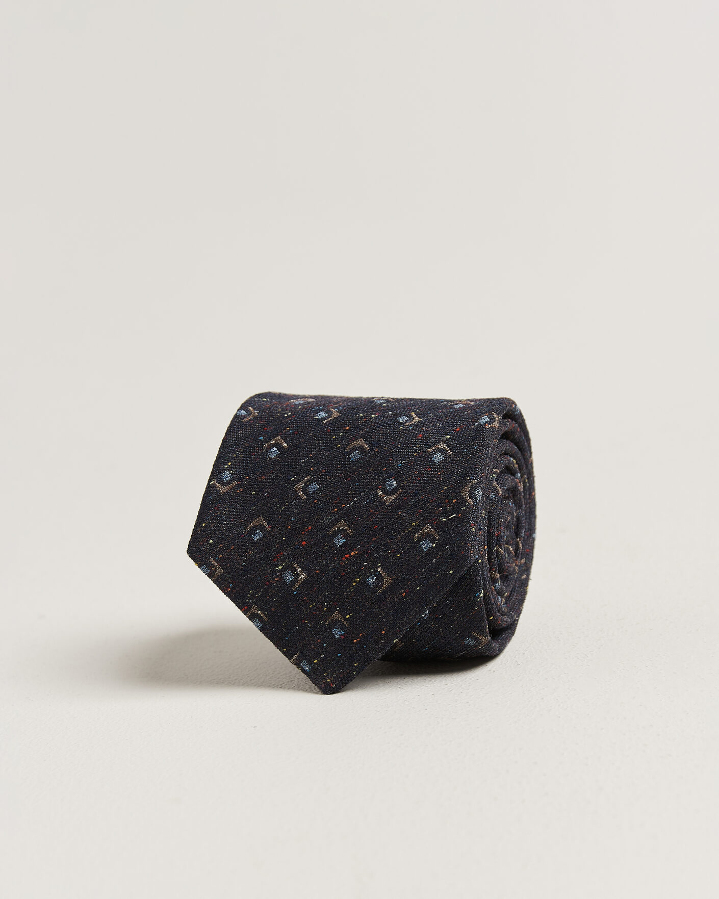 Men | Ties | Stenströms | Woven Herringbone Silk Tie 7,5cm Navy
