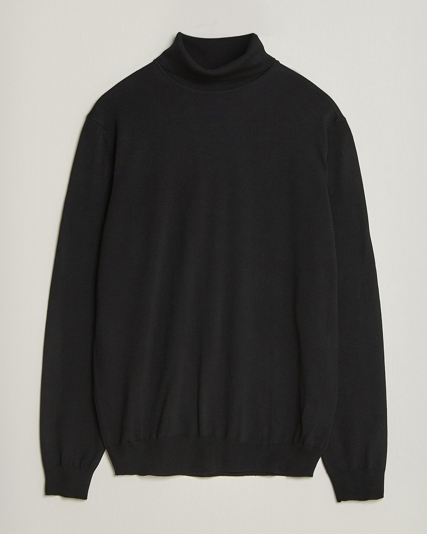 Men | Sweaters & Knitwear | Stenströms | Merino Rollneck Black
