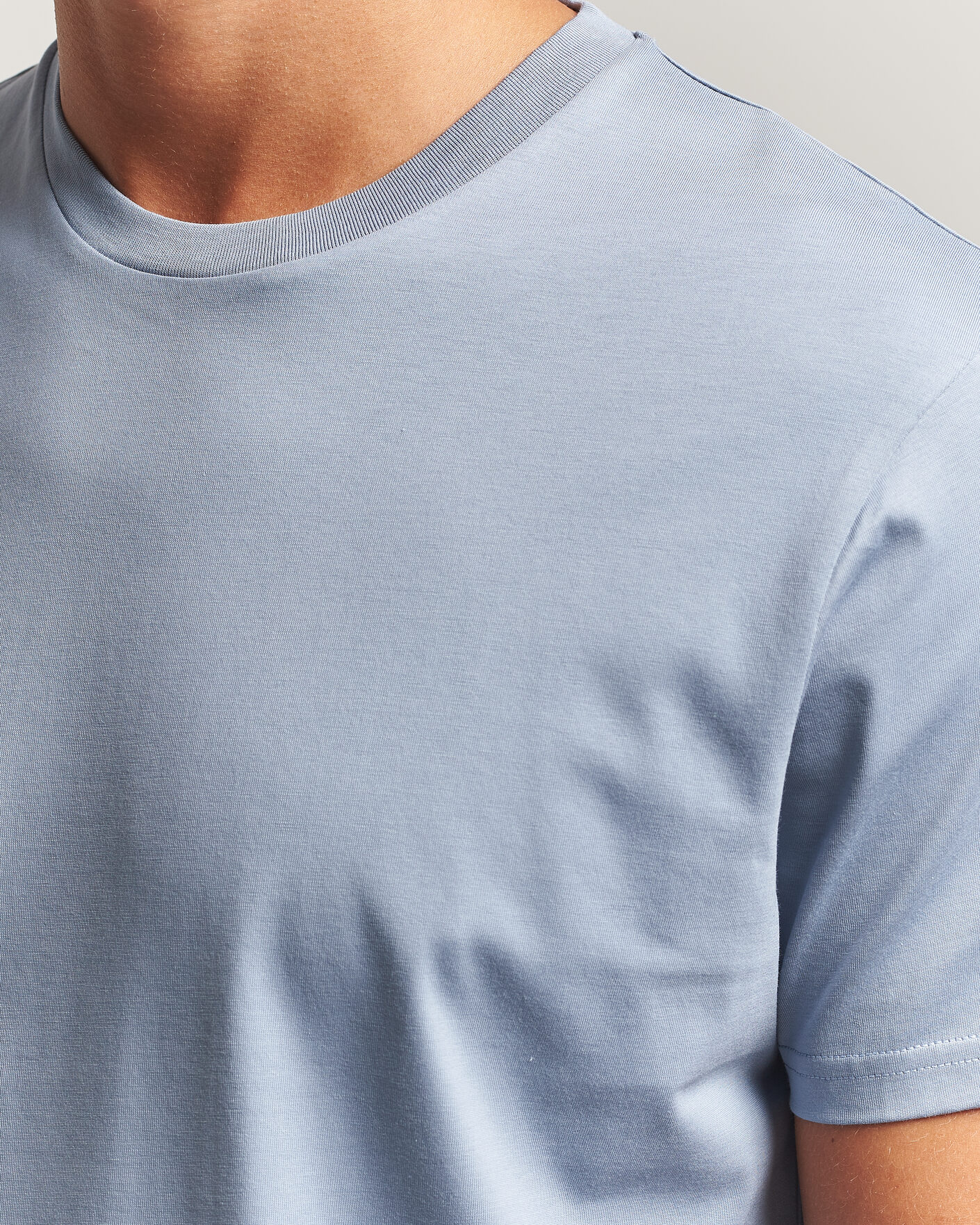 Men | T-Shirts | Sunspel | Riviera Midweight T-Shirt Powder Blue