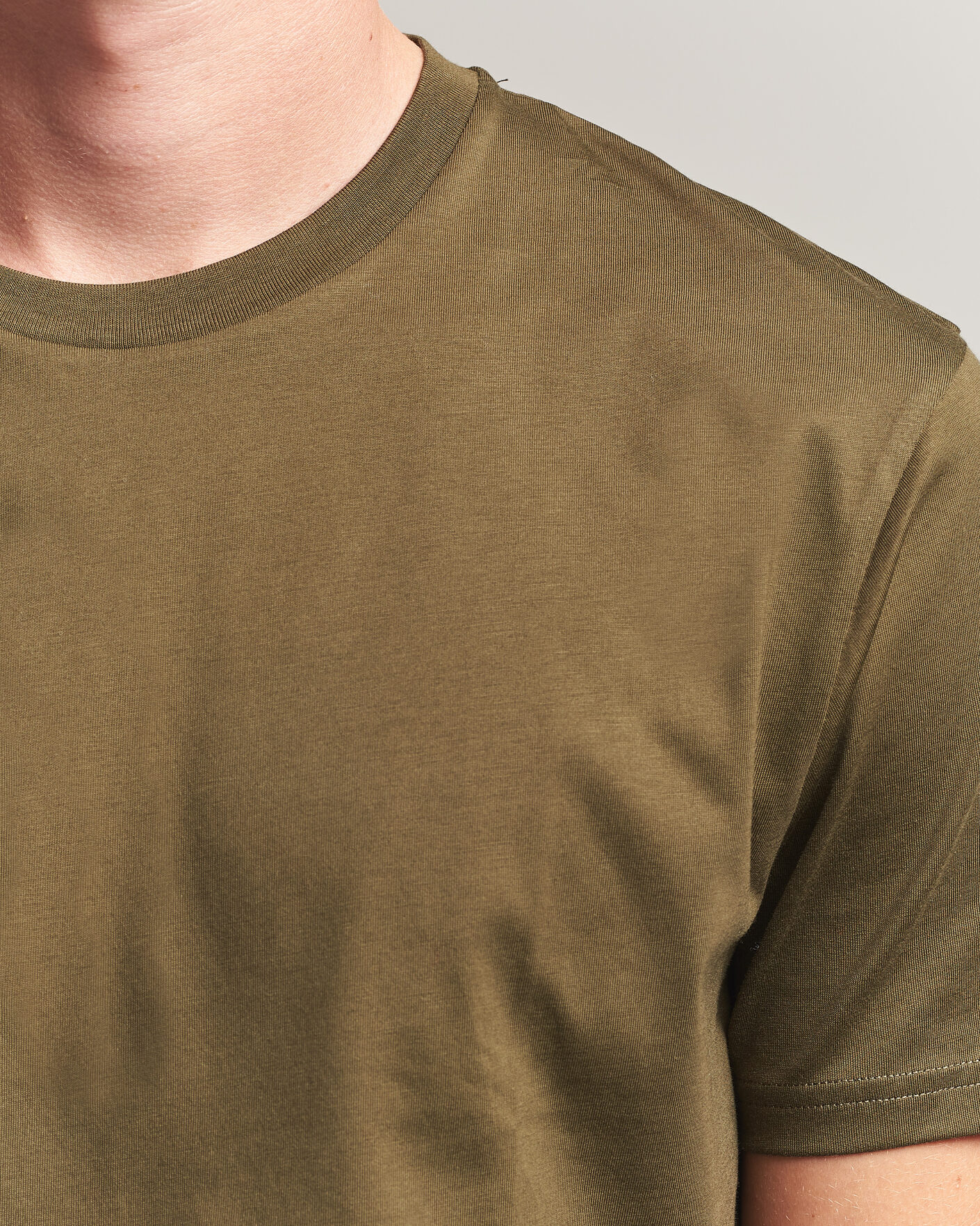 Men | T-Shirts | Sunspel | Riviera Midweight T-Shirt Loden Green