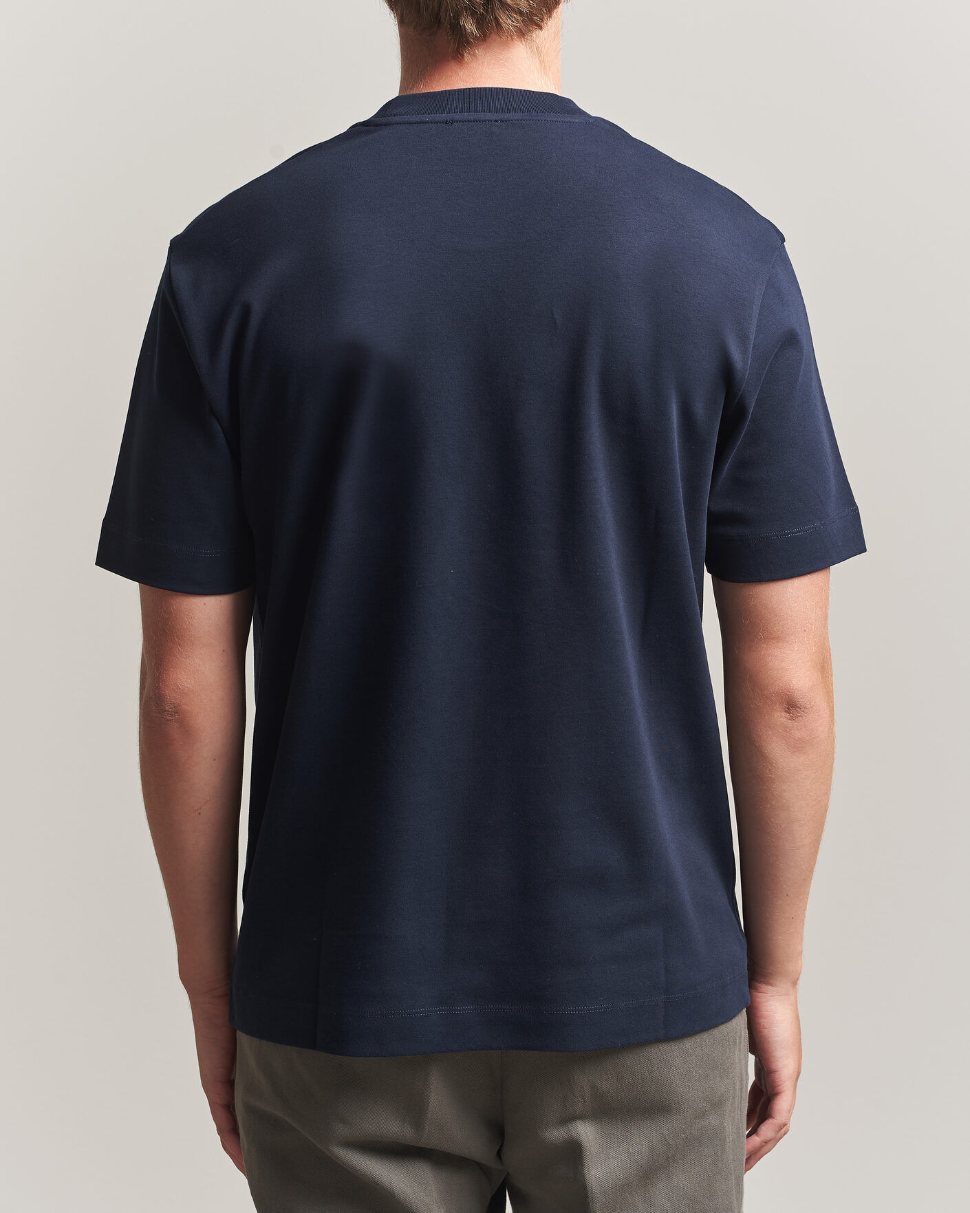 Men | T-Shirts | Sunspel | Heavy Weight Supima Cotton T-Shirt Midnight Navy
