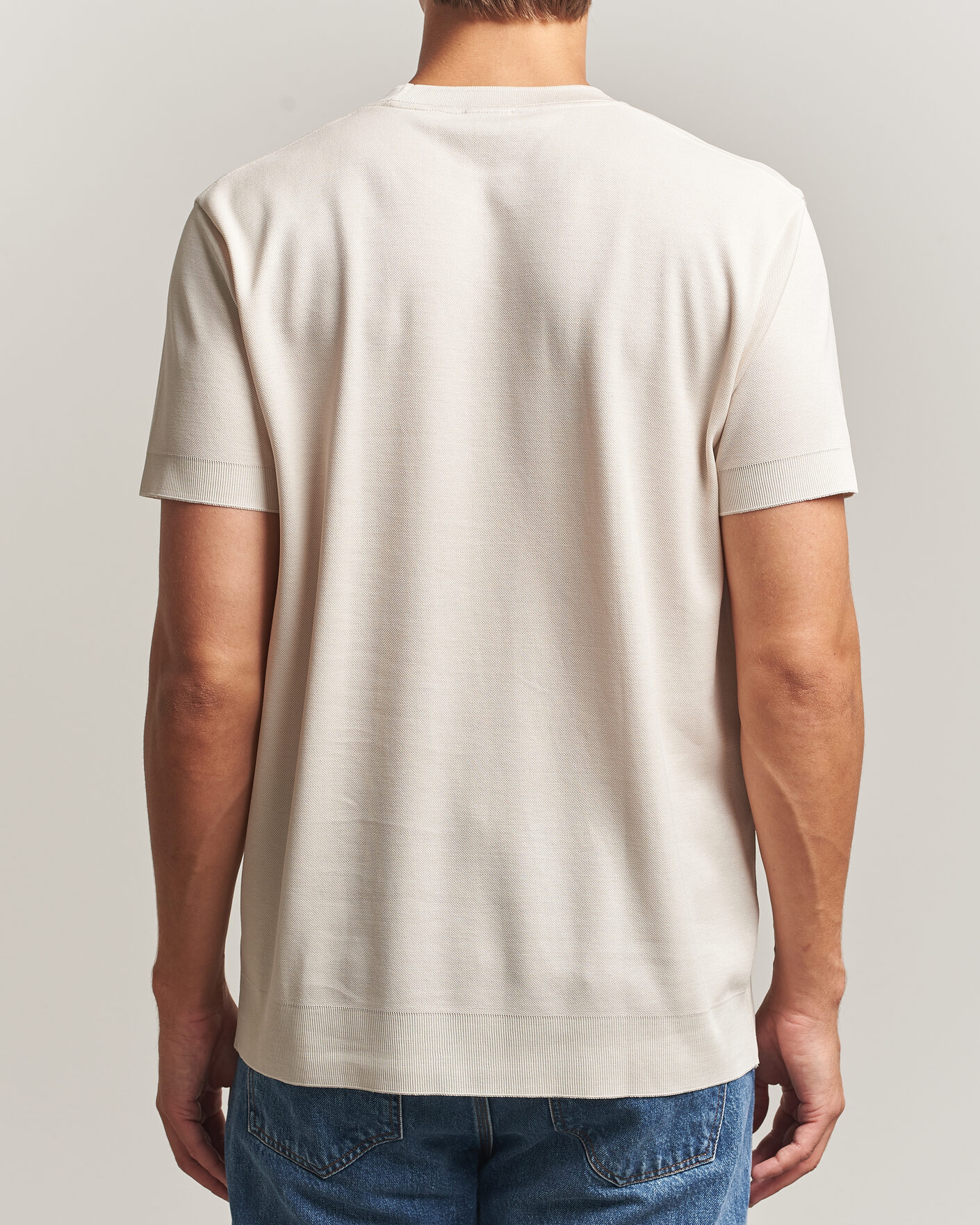 Men | T-Shirts | Sunspel | Cotton Piquet T-Shirt Swansdown