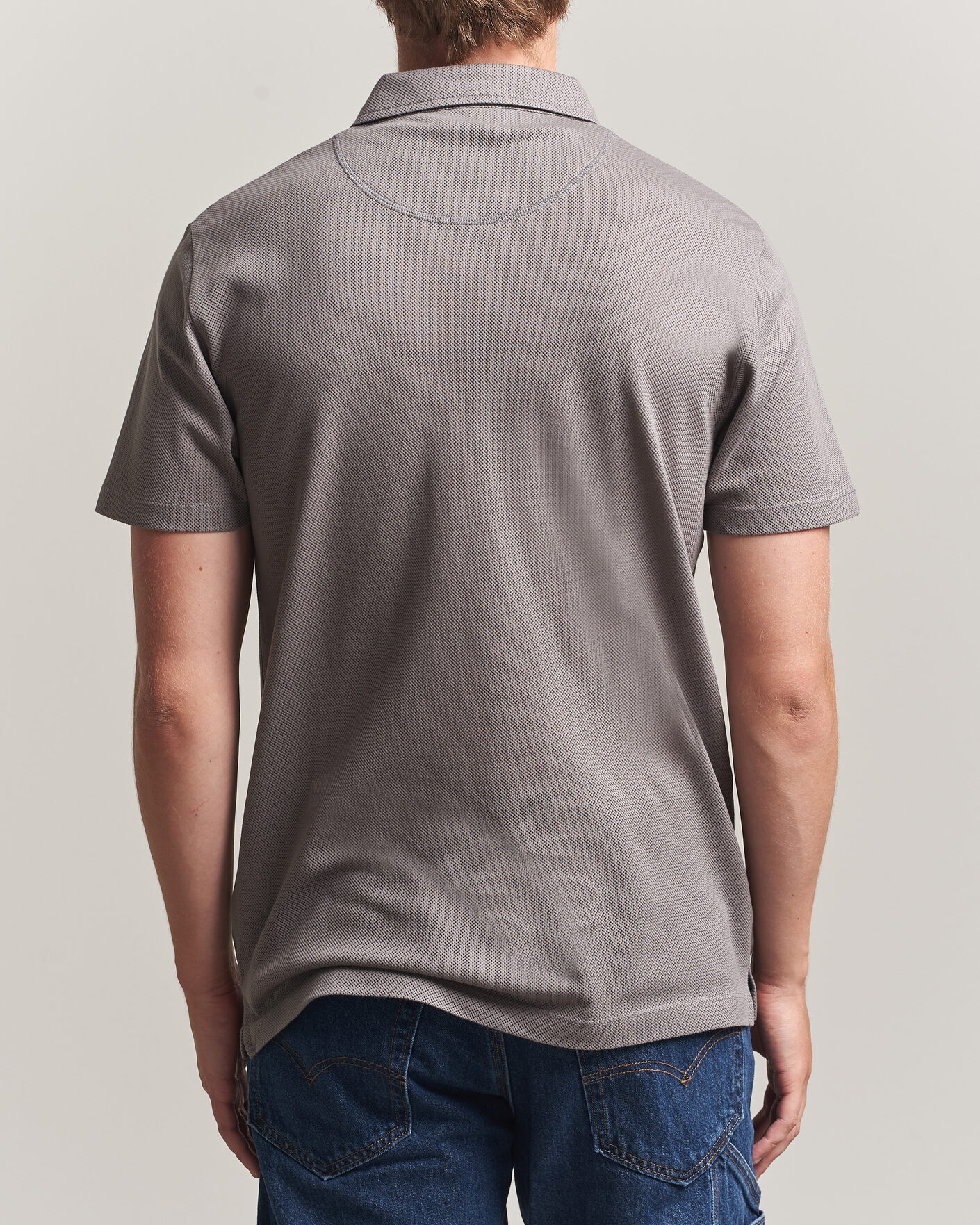 Men | Polo Shirts | Sunspel | Riviera Polo Shirt Smoke Grey