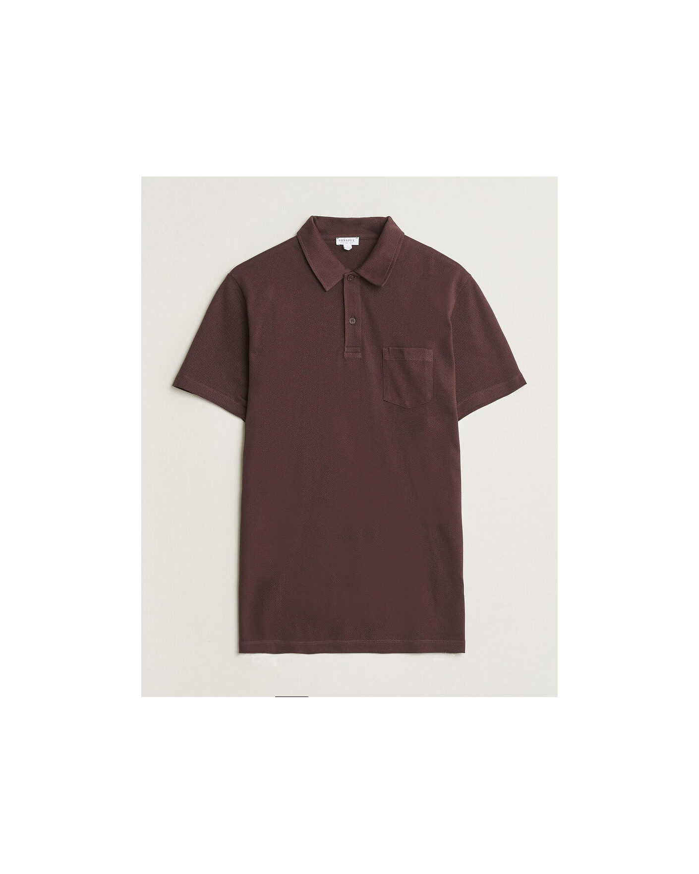 Men | Polo Shirts | Sunspel | Riviera Polo Shirt Dark Brown