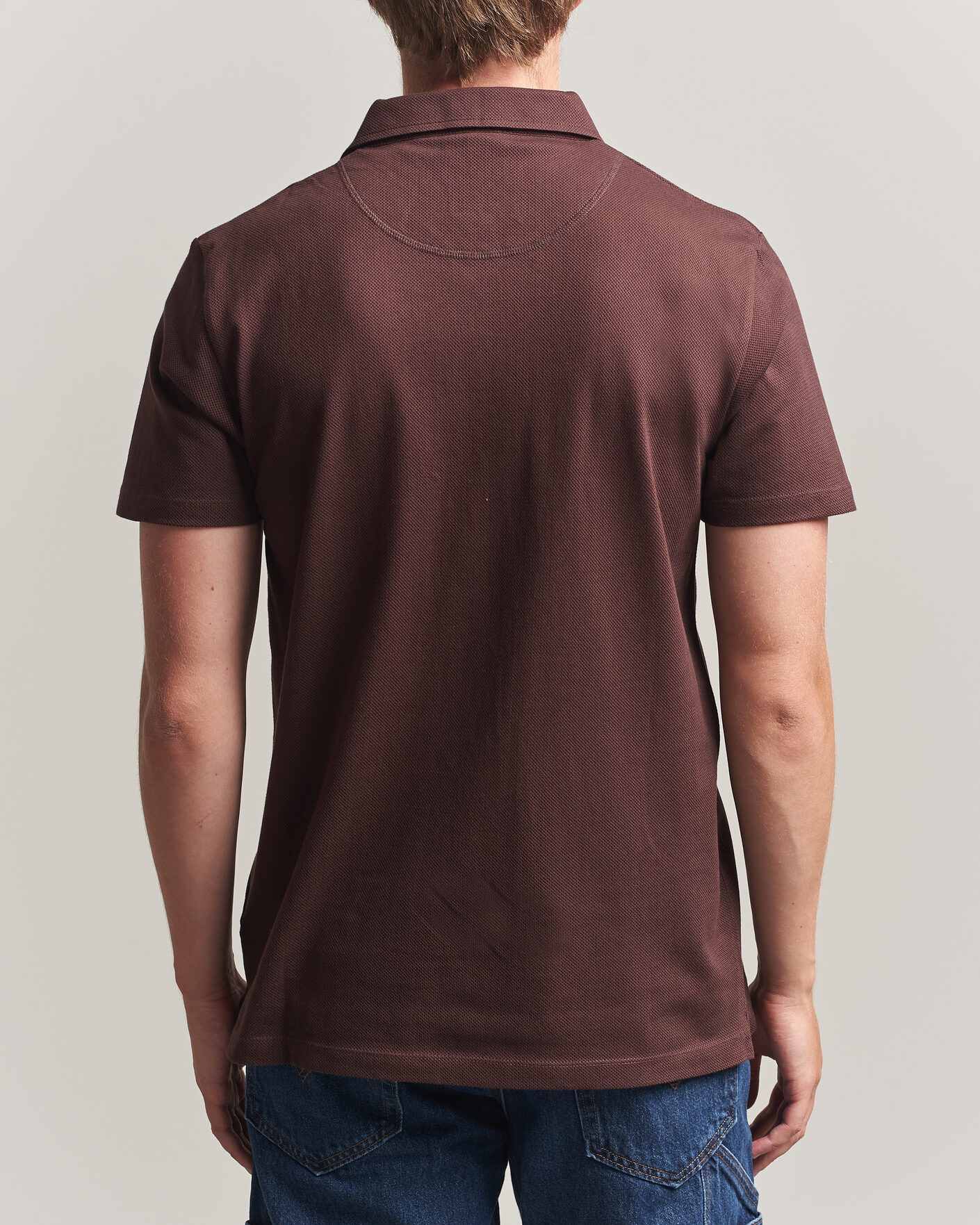Men | Polo Shirts | Sunspel | Riviera Polo Shirt Dark Brown