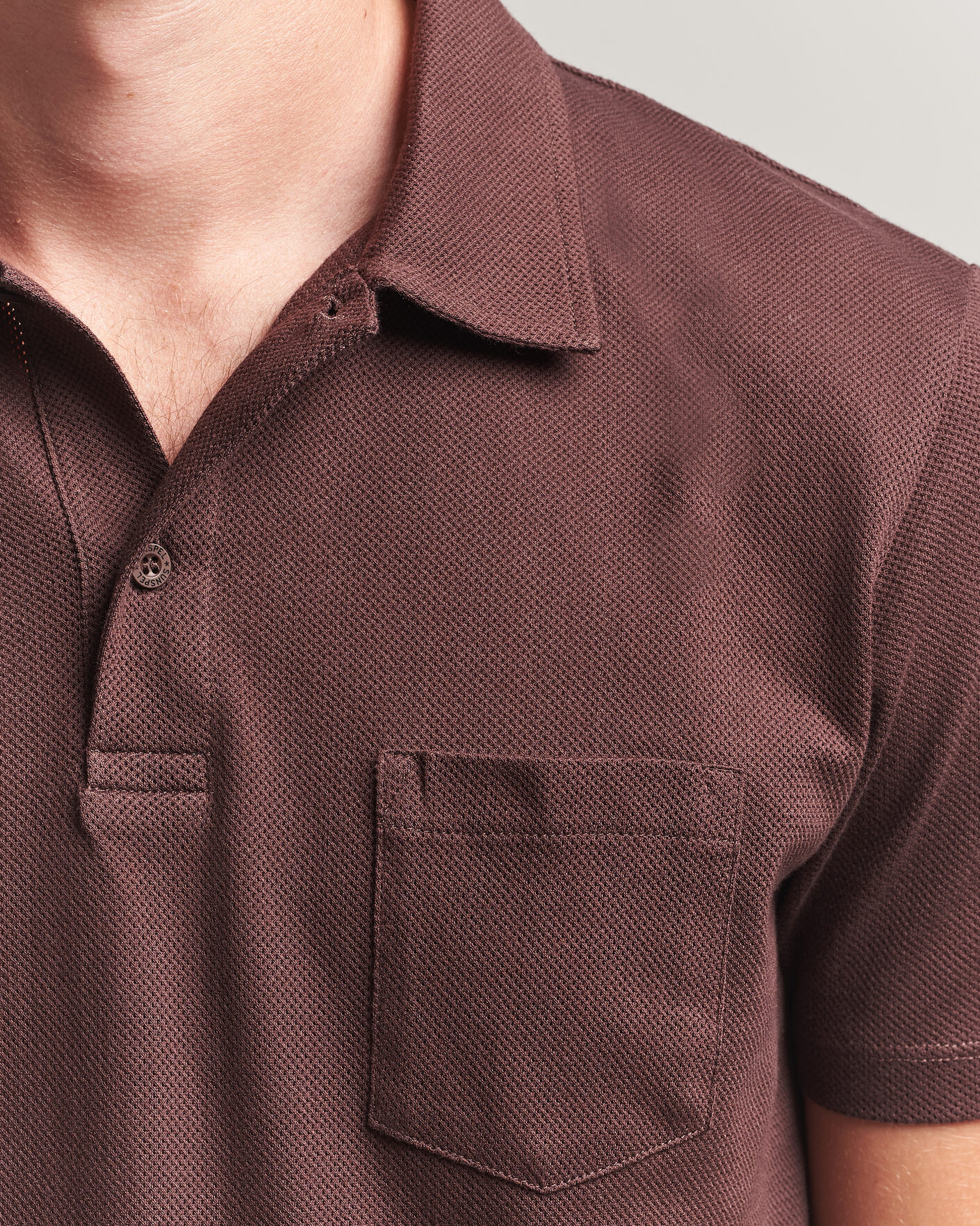 Men | Polo Shirts | Sunspel | Riviera Polo Shirt Dark Brown