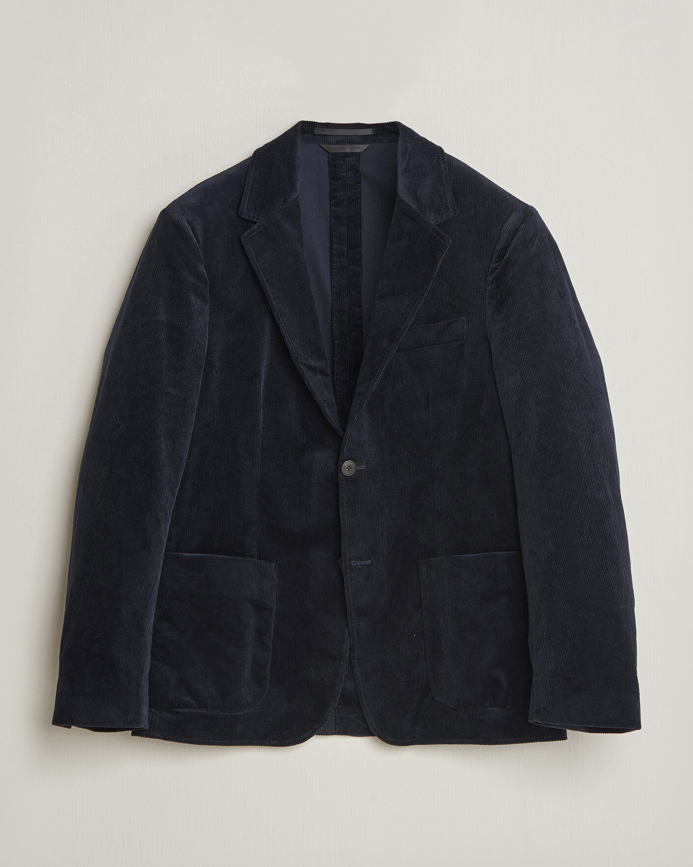 Men | Blazers | Sunspel | Relaxed Corduroy Blazer Navy