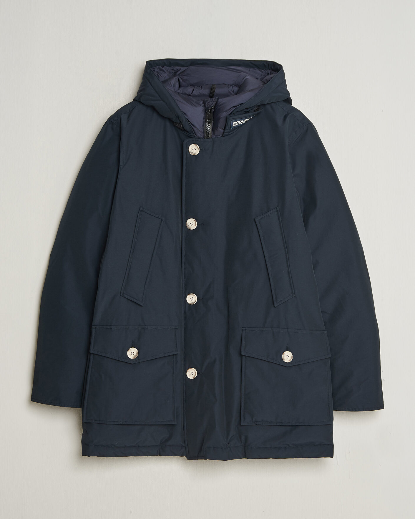 Men | Coats & Jackets | Woolrich | Arctic Parka No Fur Melton Blue