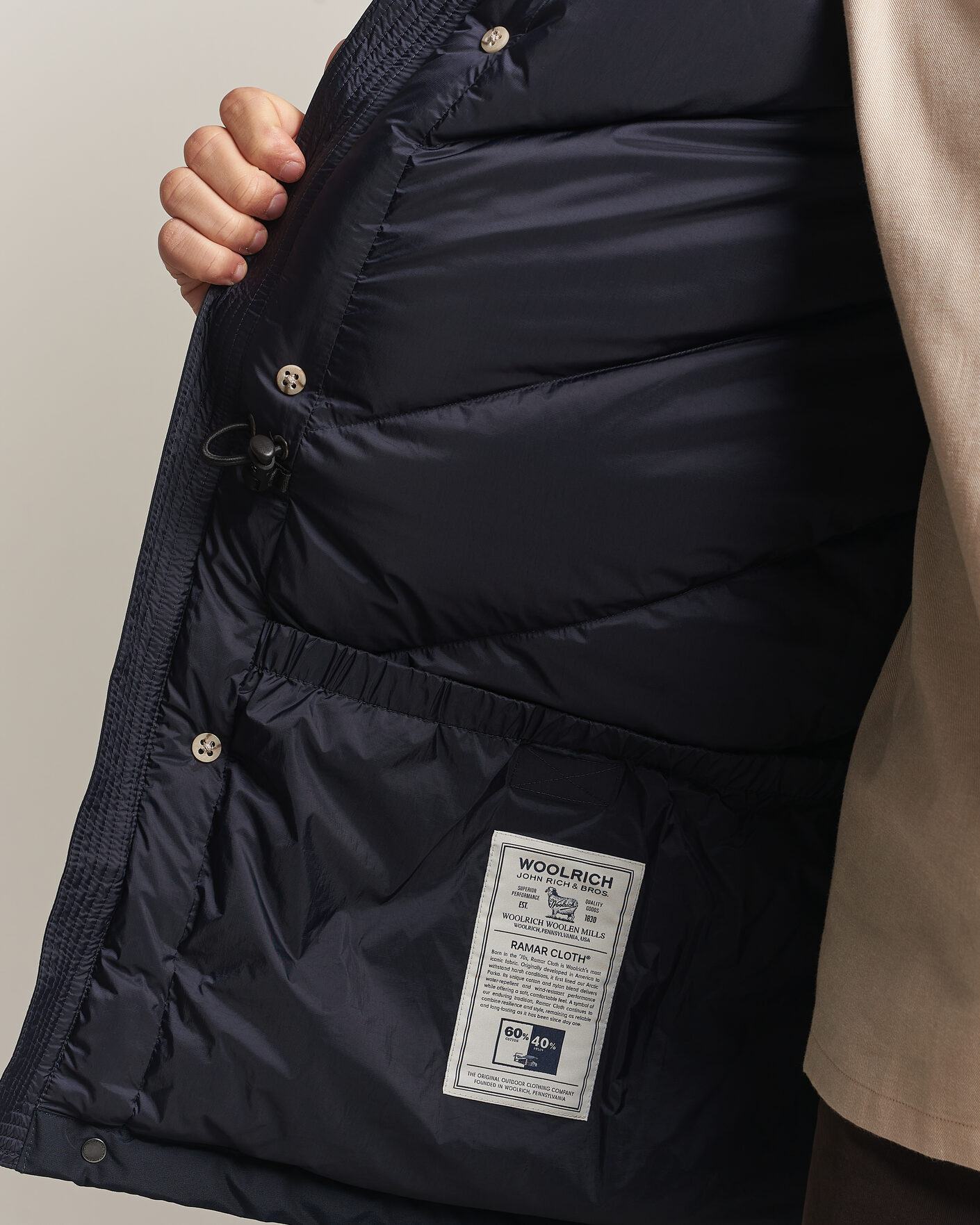 Men | Coats & Jackets | Woolrich | Arctic Parka No Fur Melton Blue