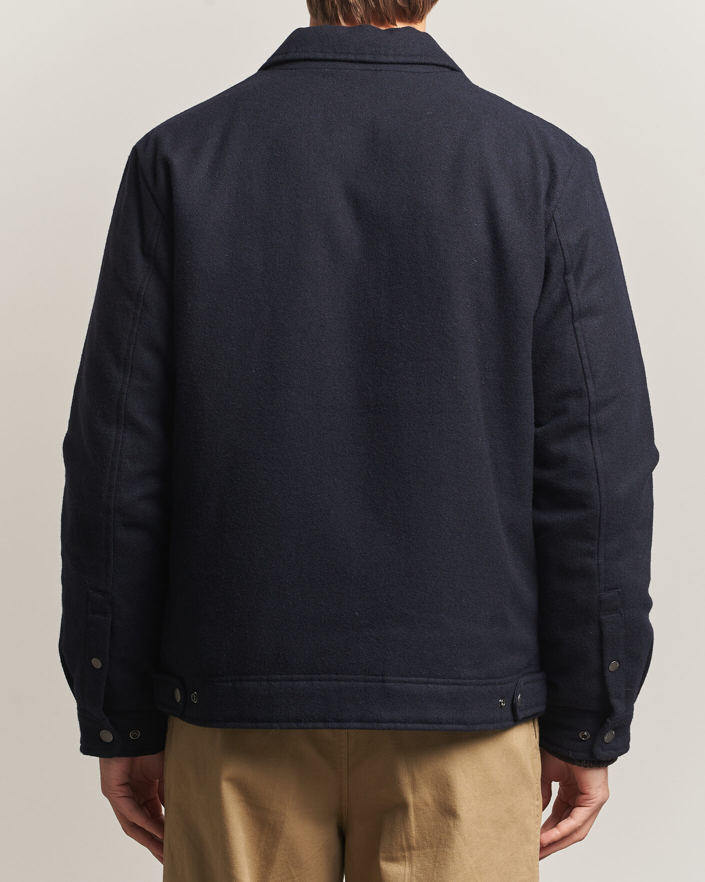 Men | Coats & Jackets | Woolrich | Wool Light Padded Keating Shirt Jacket Melton Blue