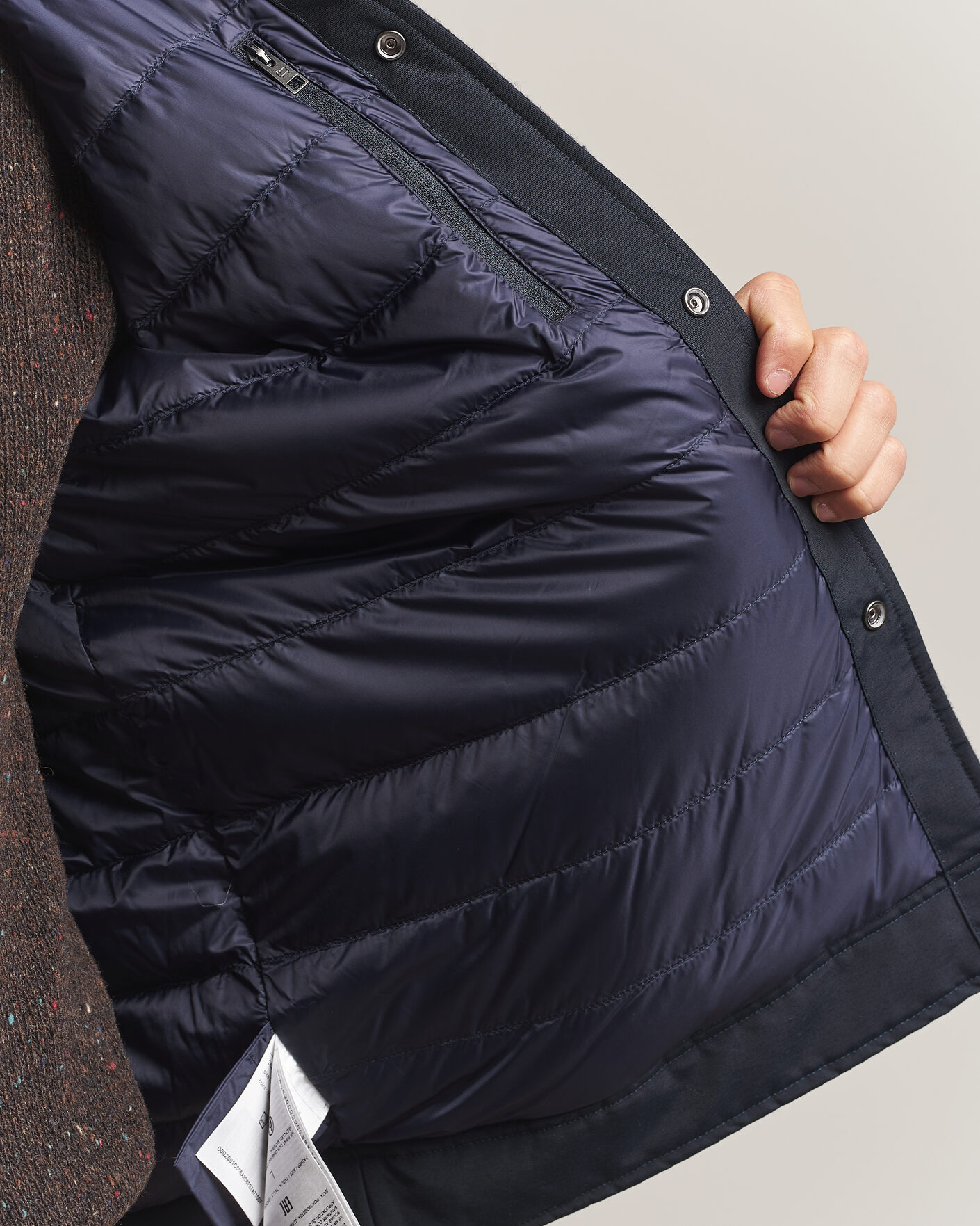 Men | Coats & Jackets | Woolrich | Wool Light Padded Keating Shirt Jacket Melton Blue