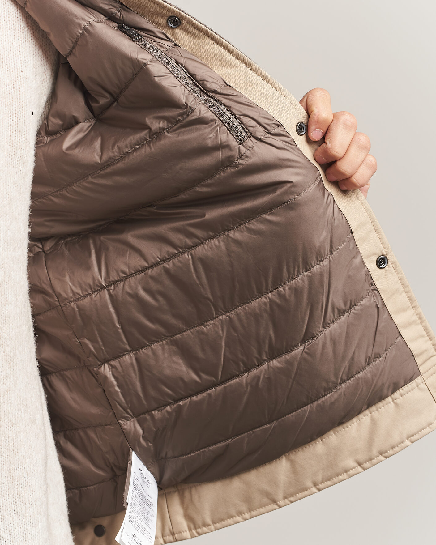 Men | Coats & Jackets | Woolrich | Wool Light Padded Keating Shirt Jacket Falcon