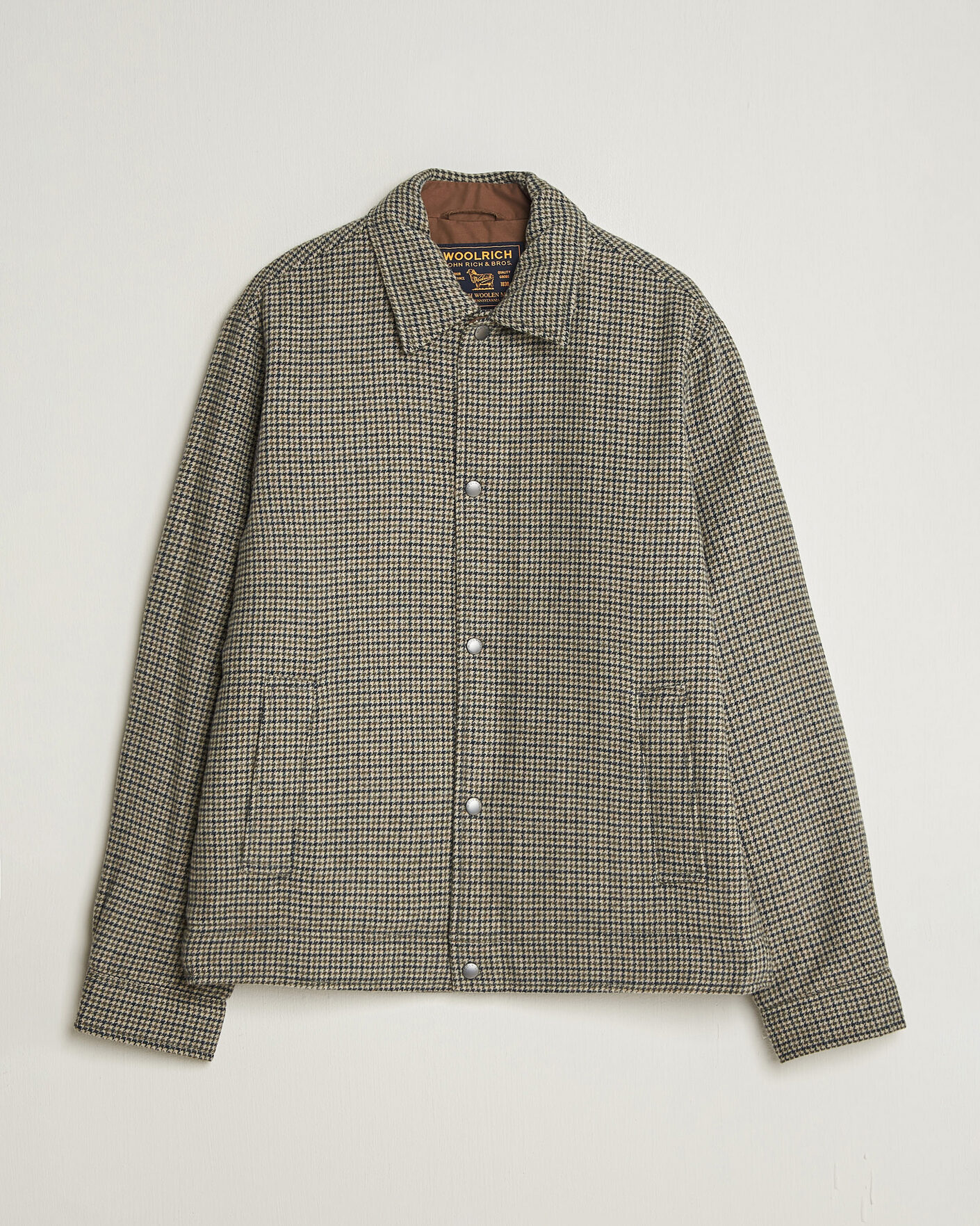 Men | Coats & Jackets | Woolrich | Wool Check Light Padded Keating Shirt Jacket Brown