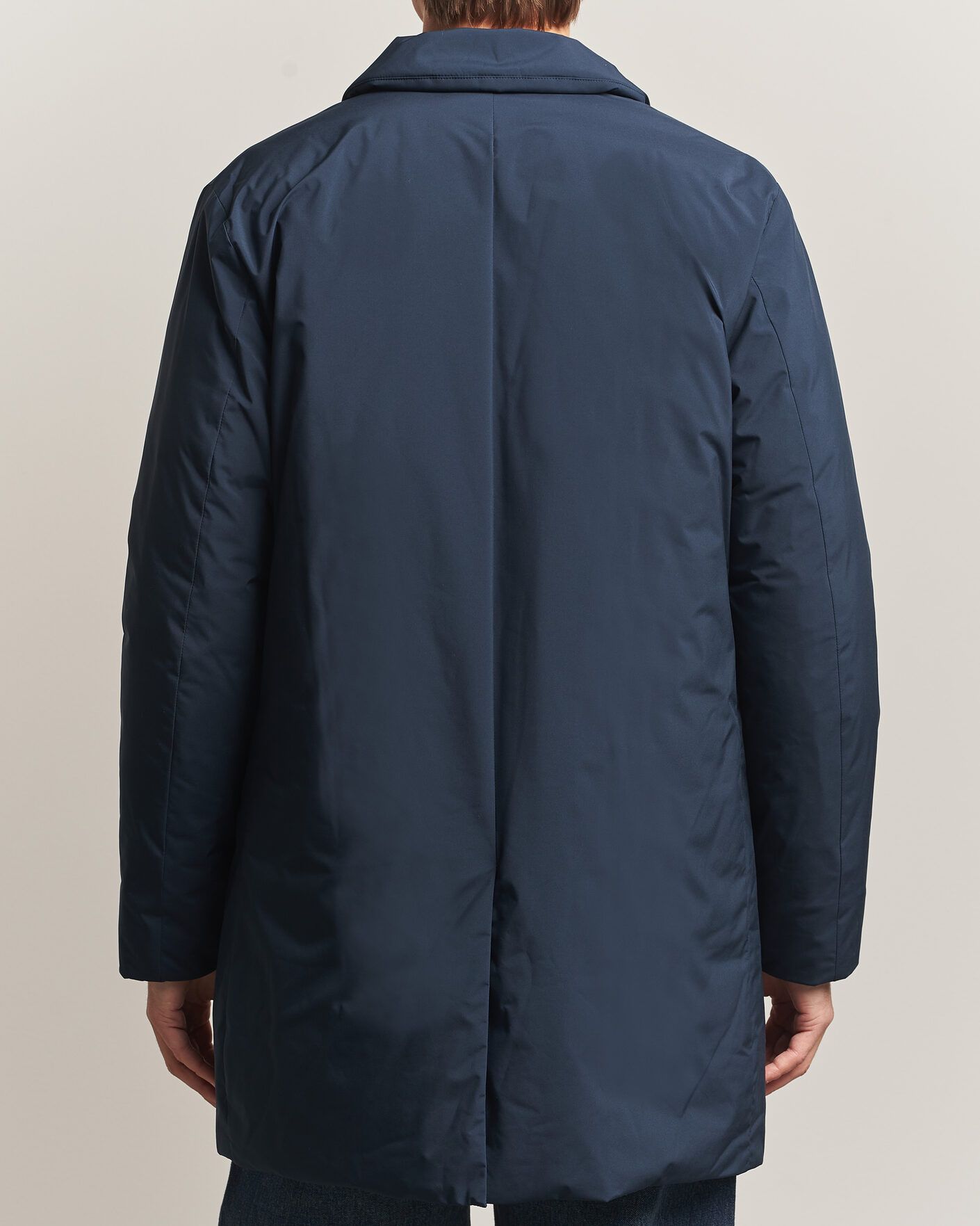 Men | Coats & Jackets | Woolrich | Cloud Lamar Light Padded Coat Melton Blue