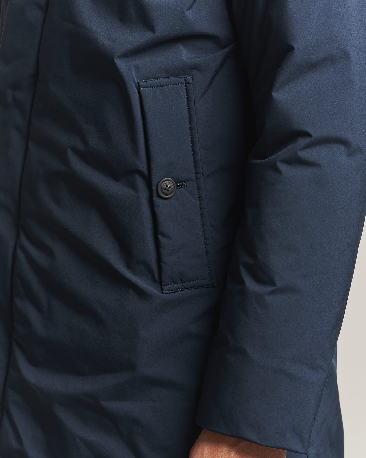 Men | Coats & Jackets | Woolrich | Cloud Lamar Light Padded Coat Melton Blue