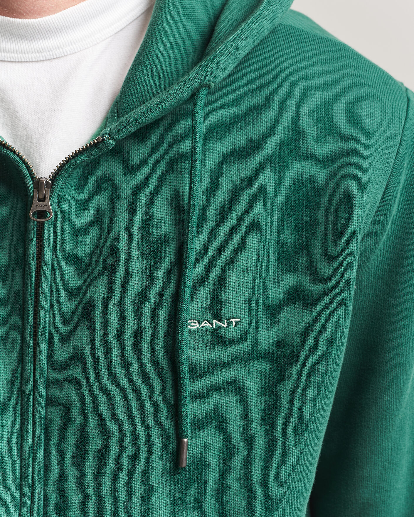 Men | Sweaters & Knitwear | Gant | Tournament Full Zip Hoodie Green