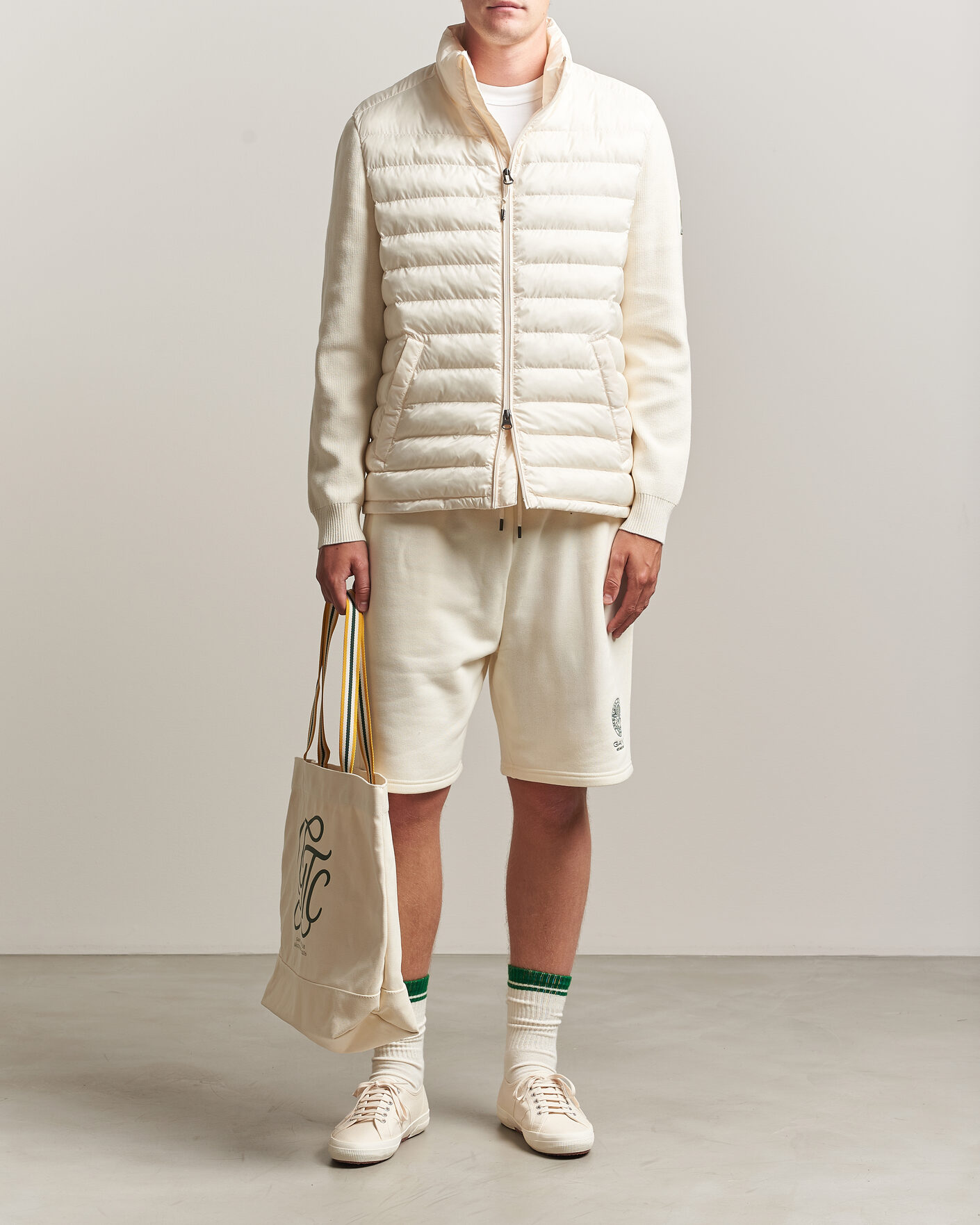 Men | Coats & Jackets | Gant | Tournament Mixed Media Jacket Cream