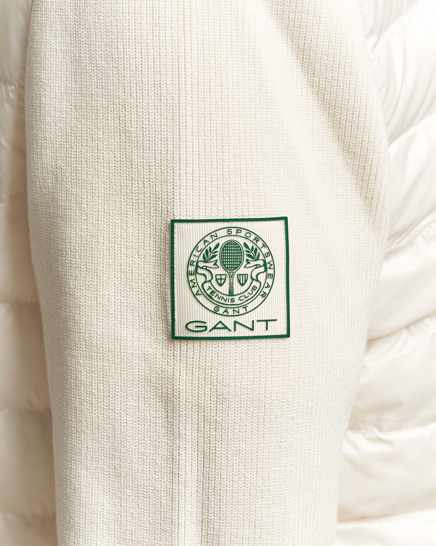 Men | Coats & Jackets | Gant | Tournament Mixed Media Jacket Cream