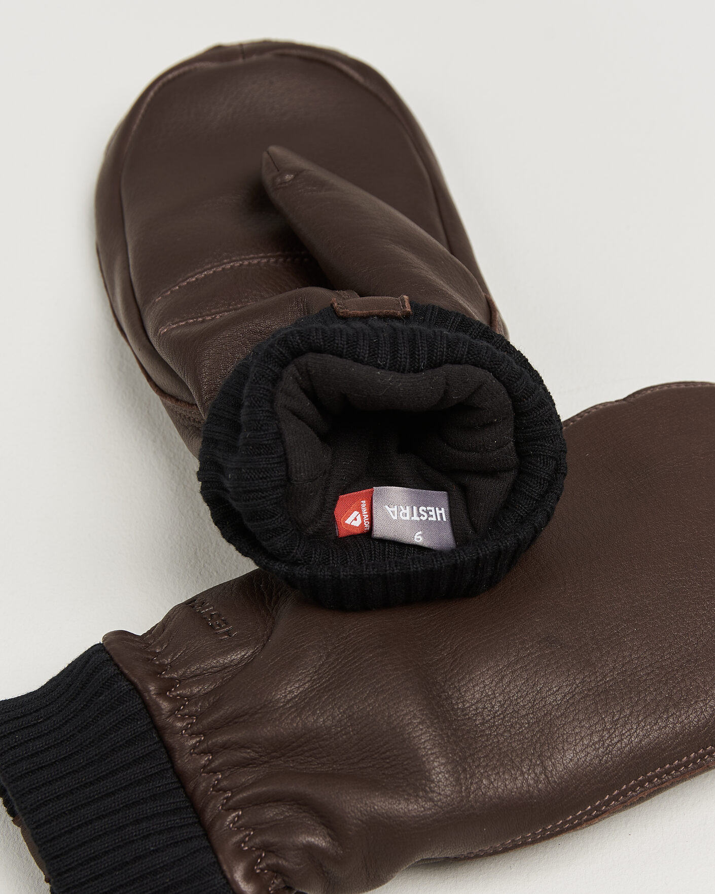 Men | Gloves | Hestra | Tore Deerskin Primaloft Lined Mitt Chocolate