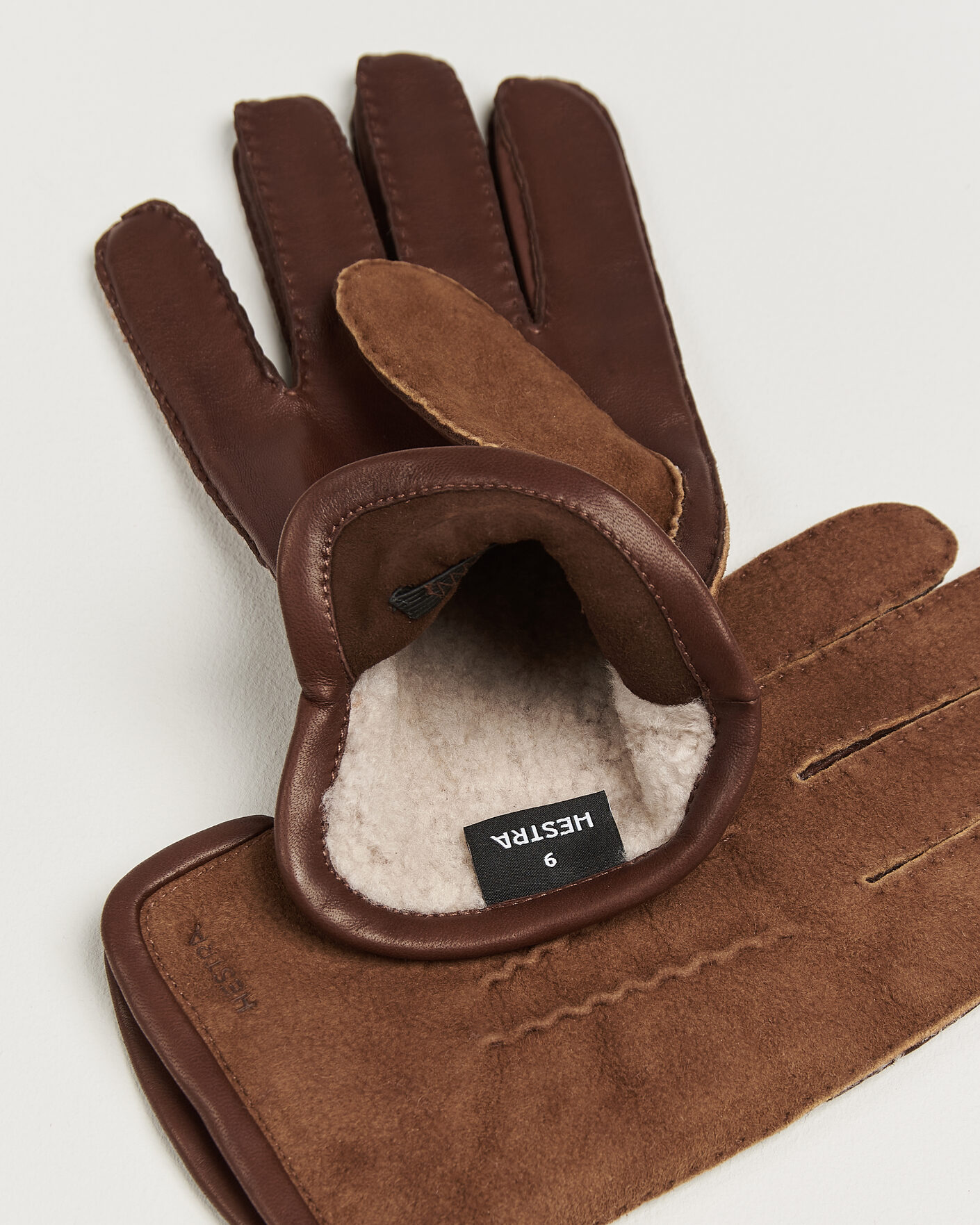 Men | Gloves | Hestra | Balthazar Suede/Nappa Leather Glove Brown