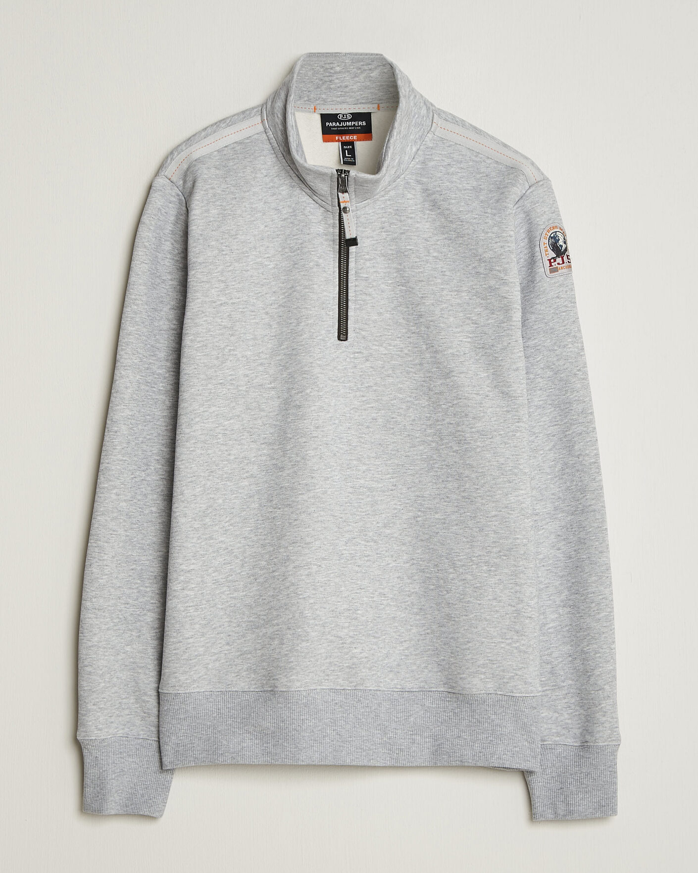 Men | Sweaters & Knitwear | Parajumpers | Broad Peak Super Easy Half Zip Sweatshirt Ash Grey Melange