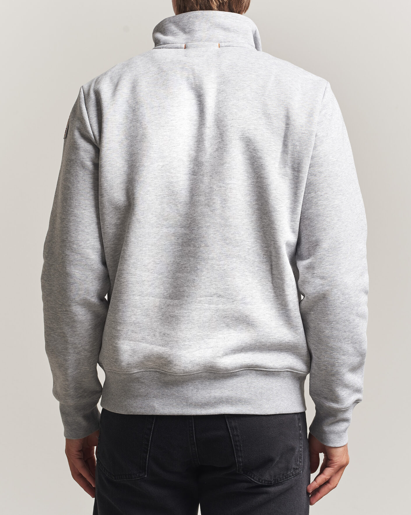 Men | Sweaters & Knitwear | Parajumpers | Broad Peak Super Easy Half Zip Sweatshirt Ash Grey Melange