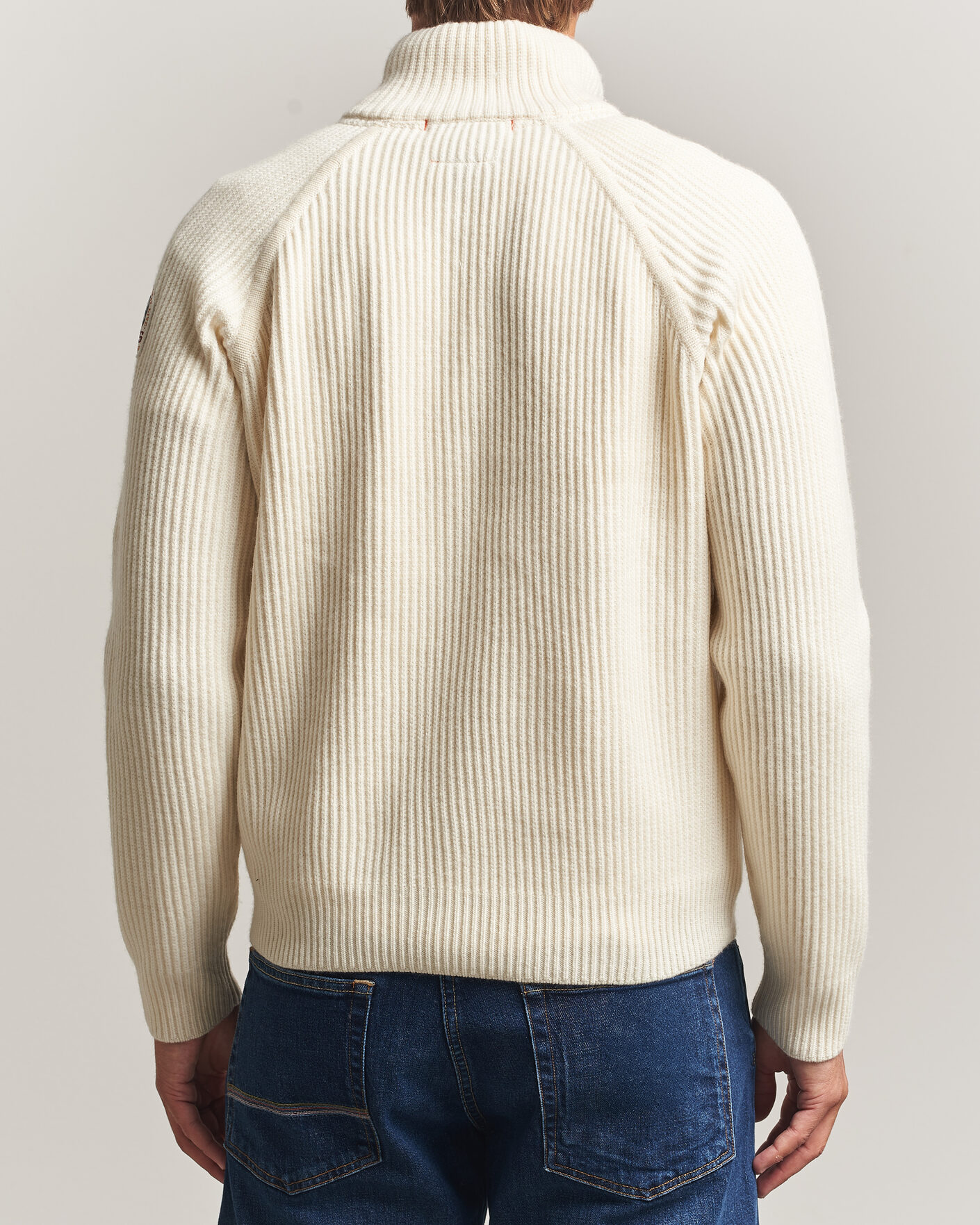 Men | Coats & Jackets | Parajumpers | Olmo Rib Knitted Hybrid Jacket Warm Ivory