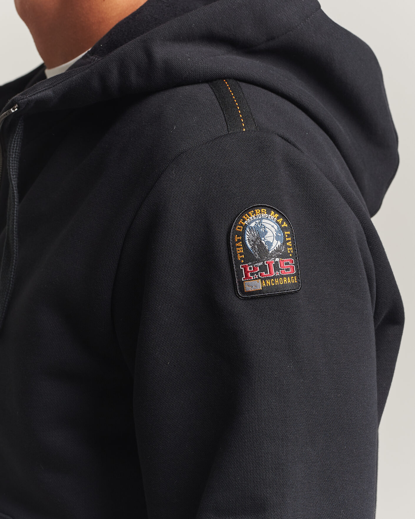 Men | Sweaters & Knitwear | Parajumpers | Charlie Super Easy Full Zip Black