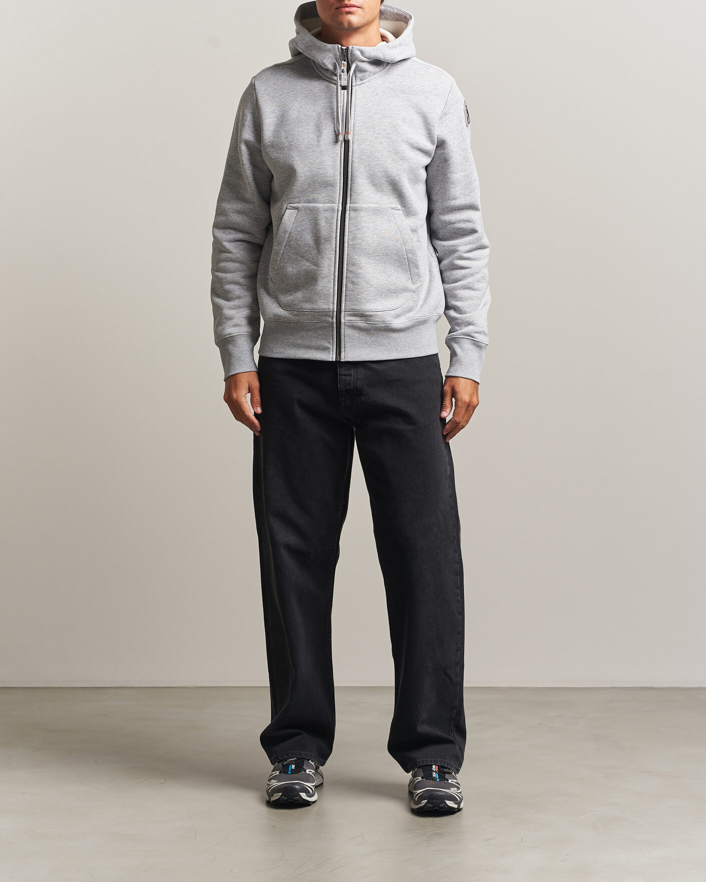 Men | Sweaters & Knitwear | Parajumpers | Charlie Super Easy Full Zip Ash Grey Melange