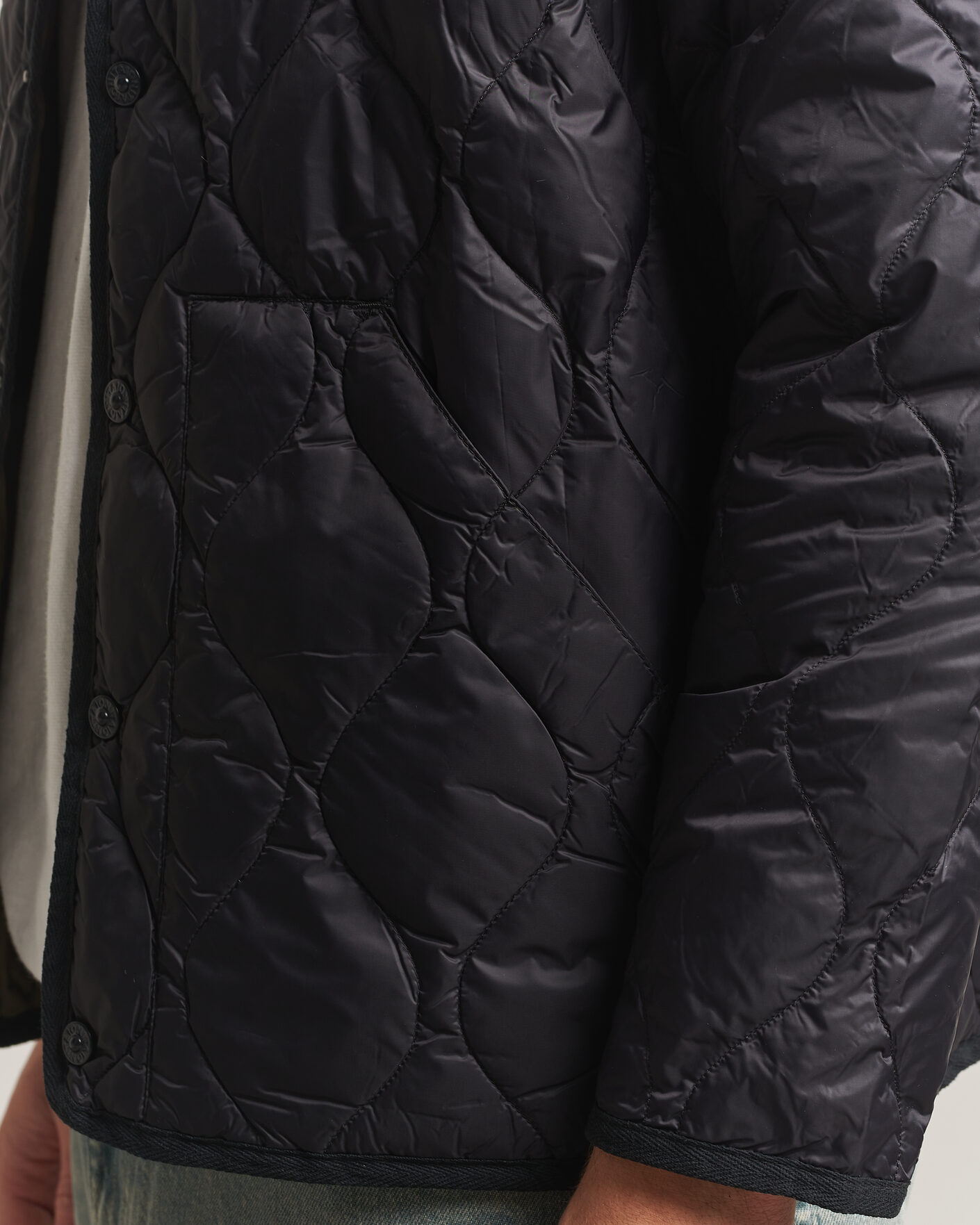 Men | Coats & Jackets | TAION | Military Crew Neck Down Jacket Black