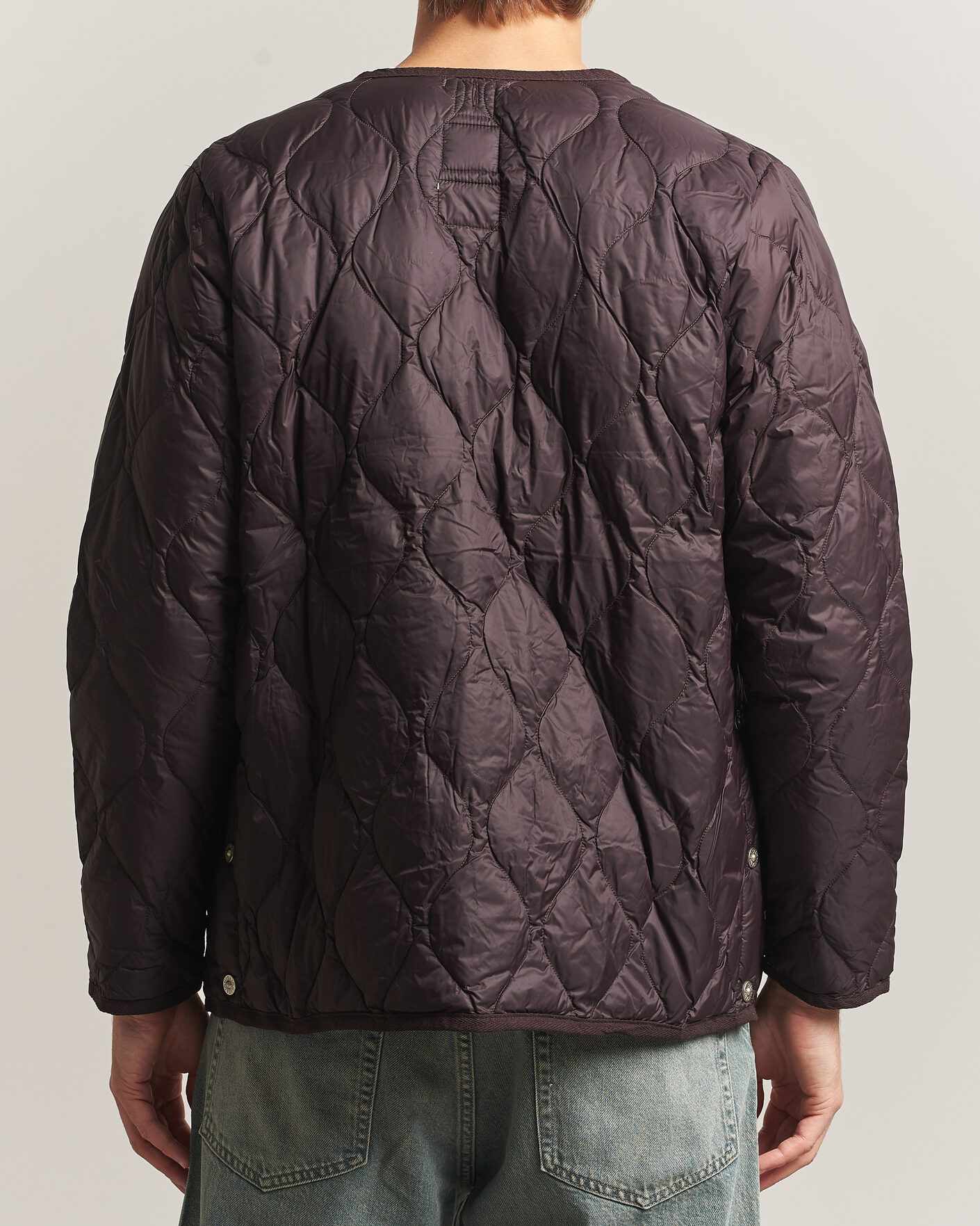 Men | Coats & Jackets | TAION | Military Crew Neck Down Jacket Dark Choco