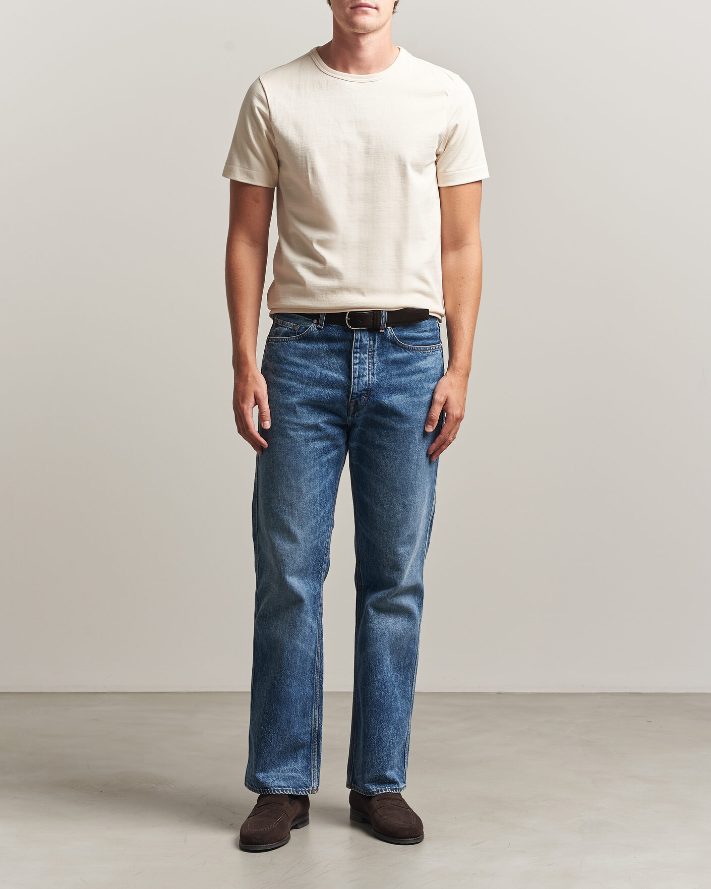 Men | T-Shirts | Merz b. Schwanen | Classic Fit Loopwheeled T-Shirt Nature