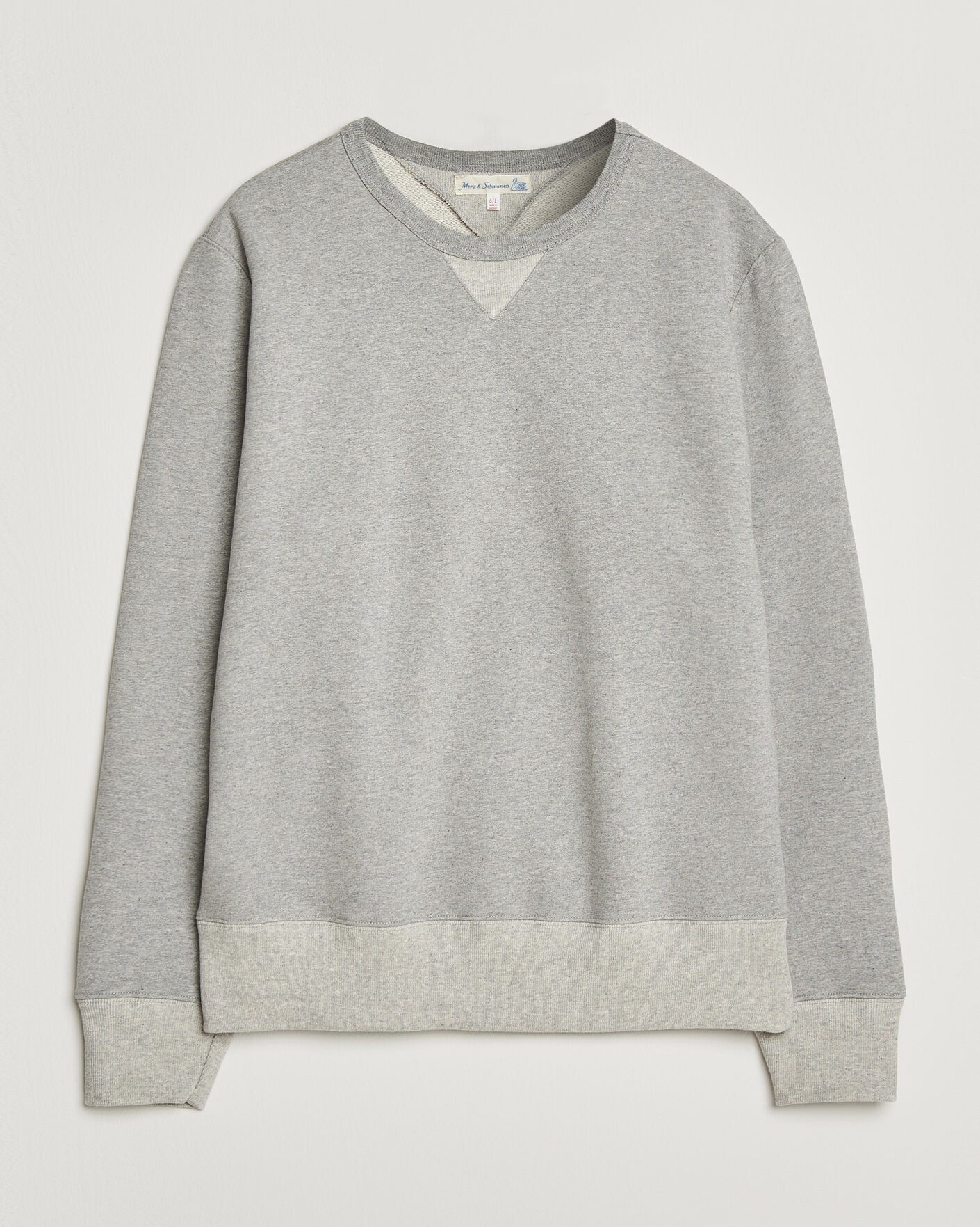 Men | Sweaters & Knitwear | Merz b. Schwanen | Vintage Machine Sweatshirt Grey Melange