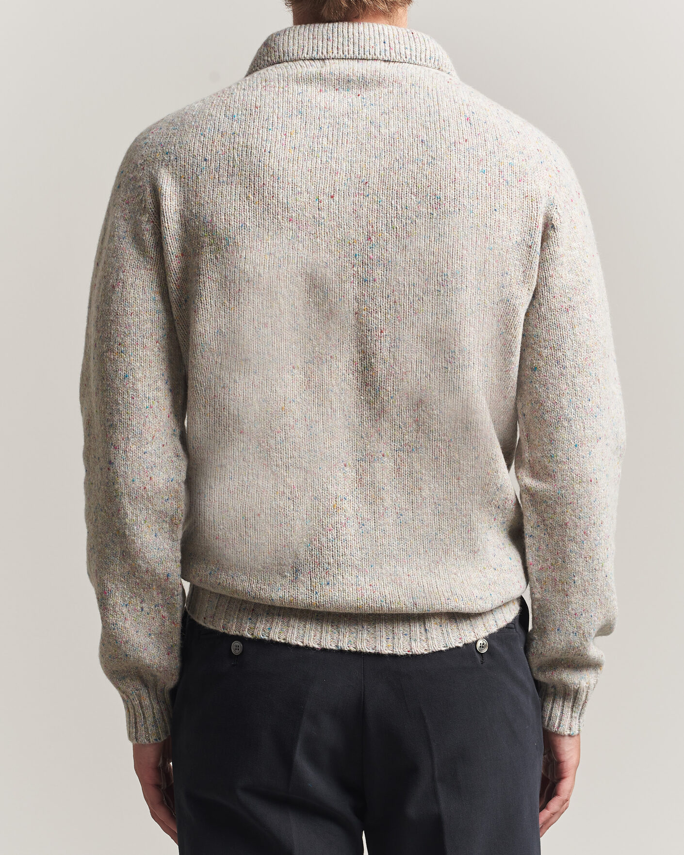 Men | Sweaters & Knitwear | Harley Of Scotland | Donegal Wool Polo Machair
