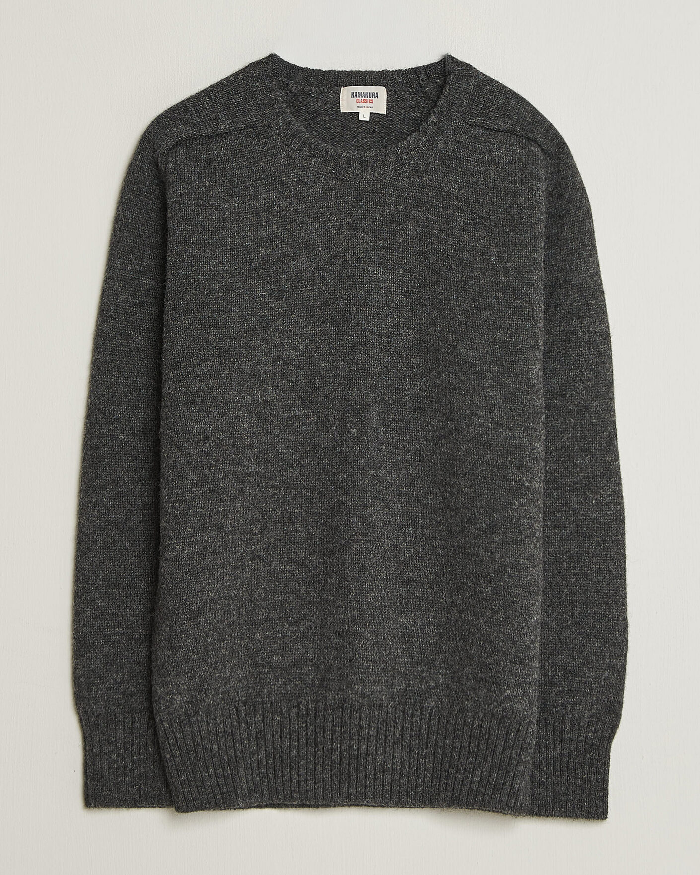 Men | Sweaters & Knitwear | Kamakura Shirts | 5 Gauge Shetland Sweater Gray