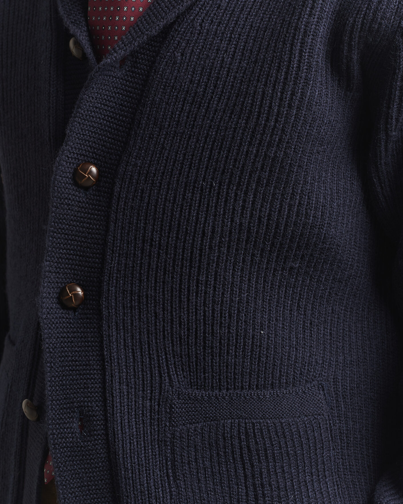 Men | Sweaters & Knitwear | Kamakura Shirts | McQueen Shawl Collar Cardigan Navy