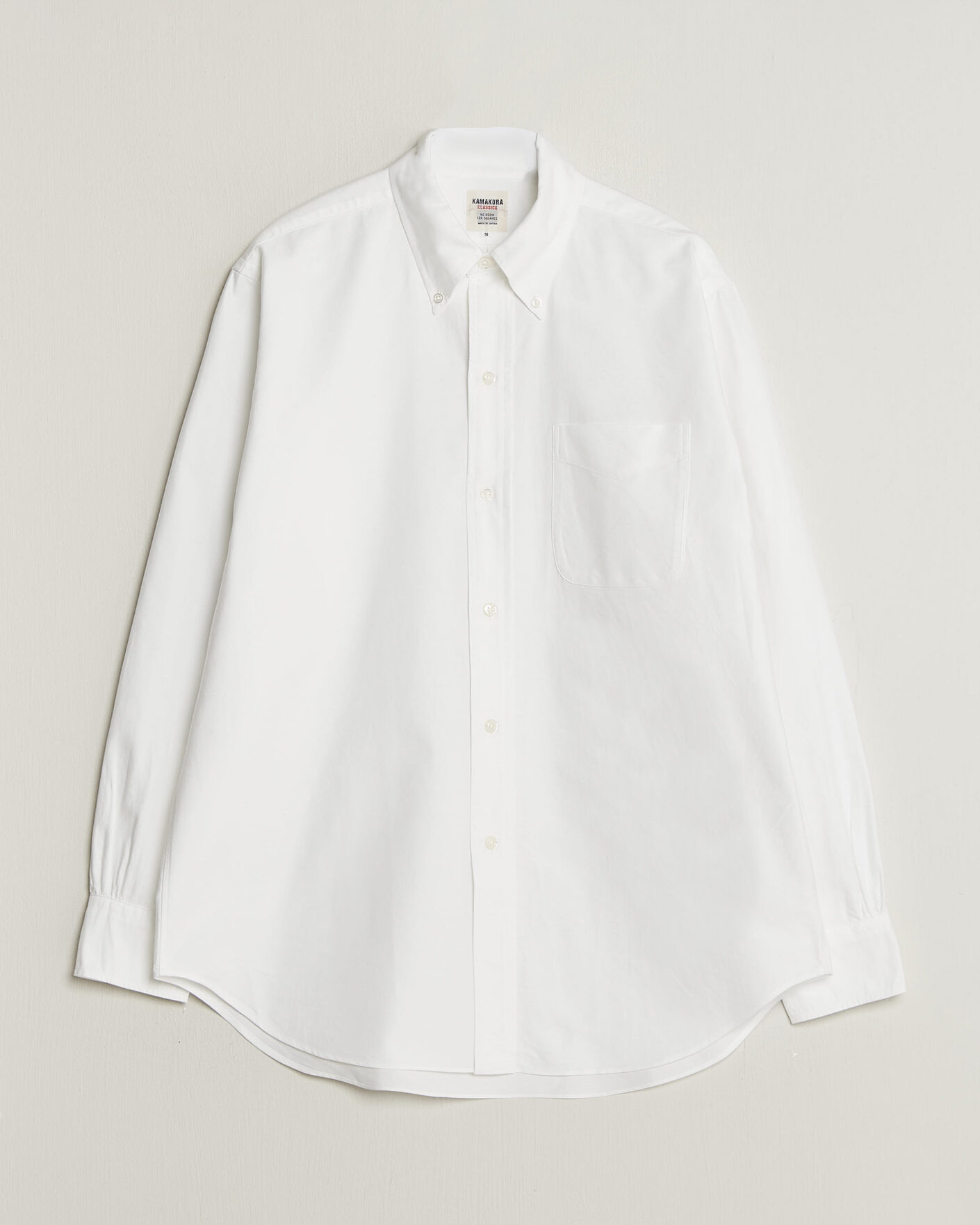 Men | Shirts | Kamakura Shirts | Ametora Japanese Oxford BD Shirt White