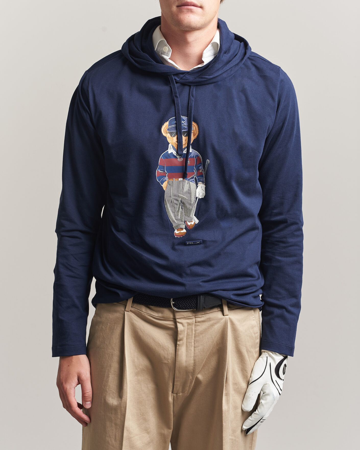 Men | Sweaters & Knitwear | RLX Ralph Lauren | Bear Hoodie Refined Navy