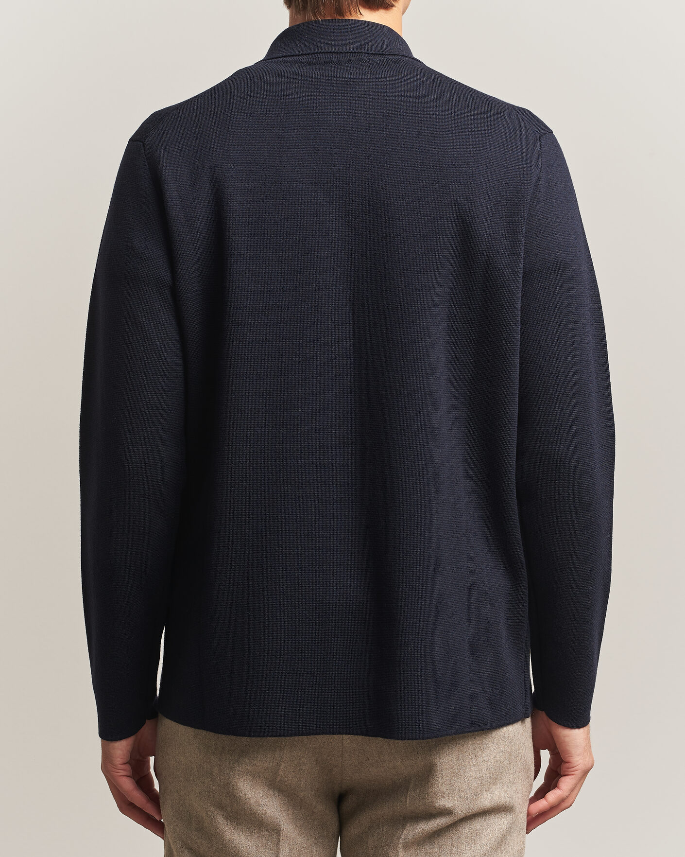 Men | Shirts | Lardini | Knitted Pocket Overshirt Navy