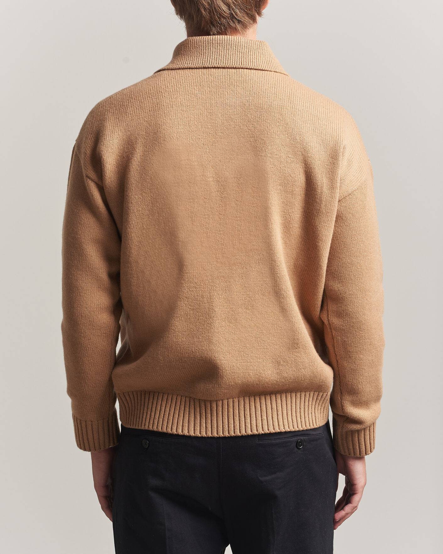 Men | Sweaters & Knitwear | Lardini | Knitted Wool/Cashmere Polo Brown