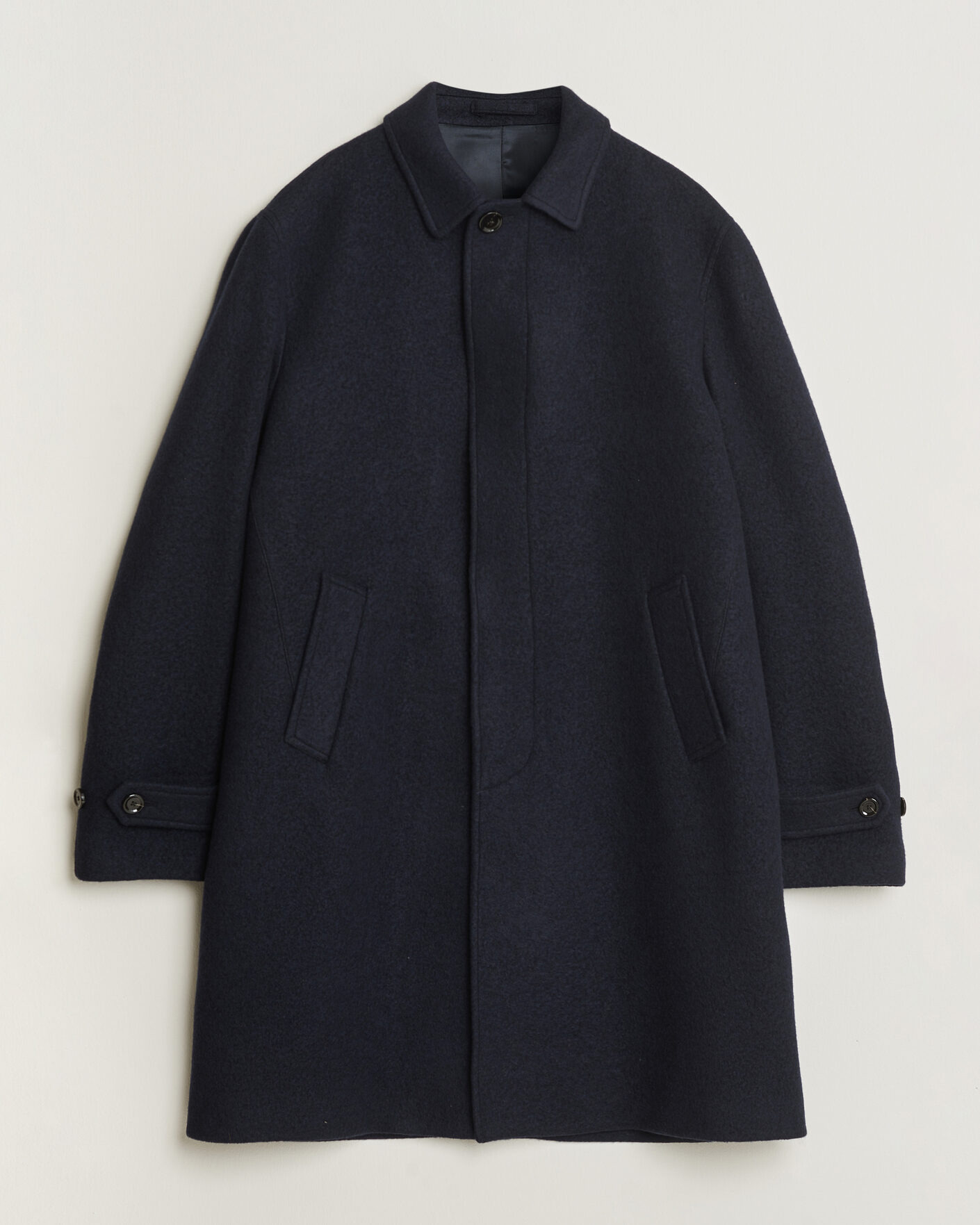 Men | Coats & Jackets | Lardini | Wool/Cashmere Boucle Car Coat Navy