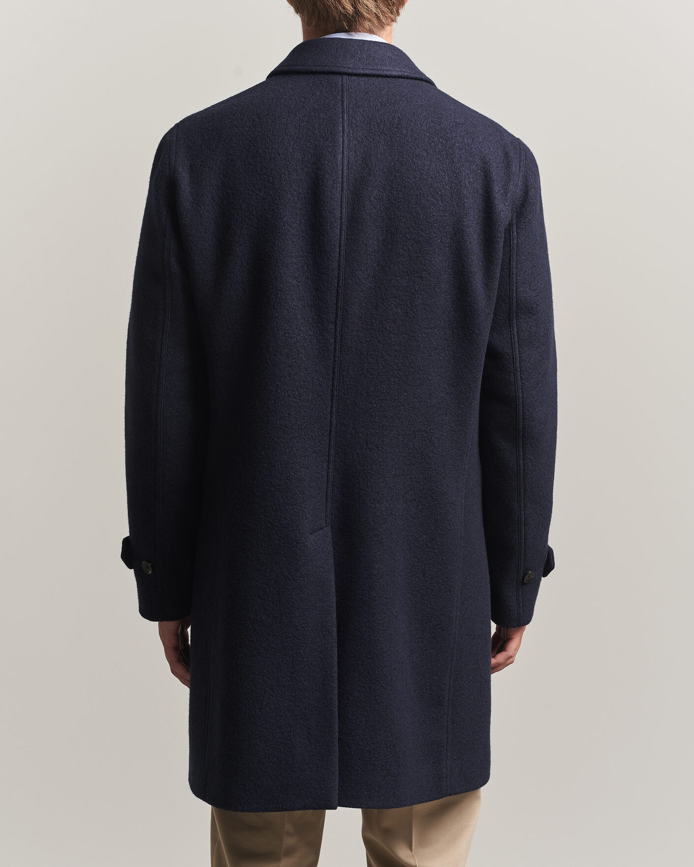 Men | Coats & Jackets | Lardini | Wool/Cashmere Boucle Car Coat Navy