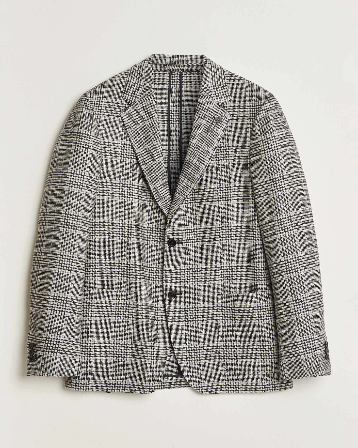 Men | Blazers | Lardini | Wool/Cashmere Houndstooth Blazer Blue