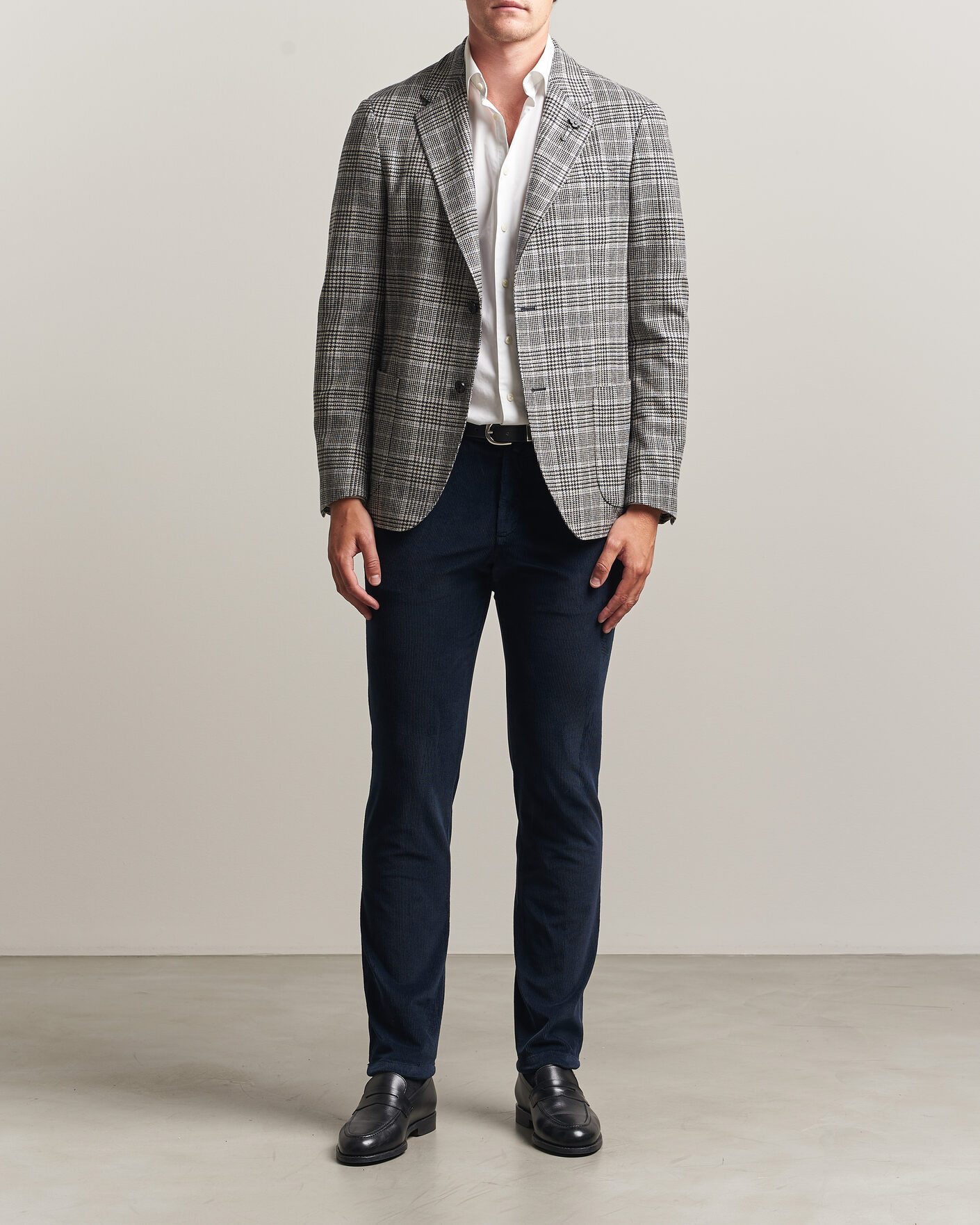 Men | Blazers | Lardini | Wool/Cashmere Houndstooth Blazer Blue