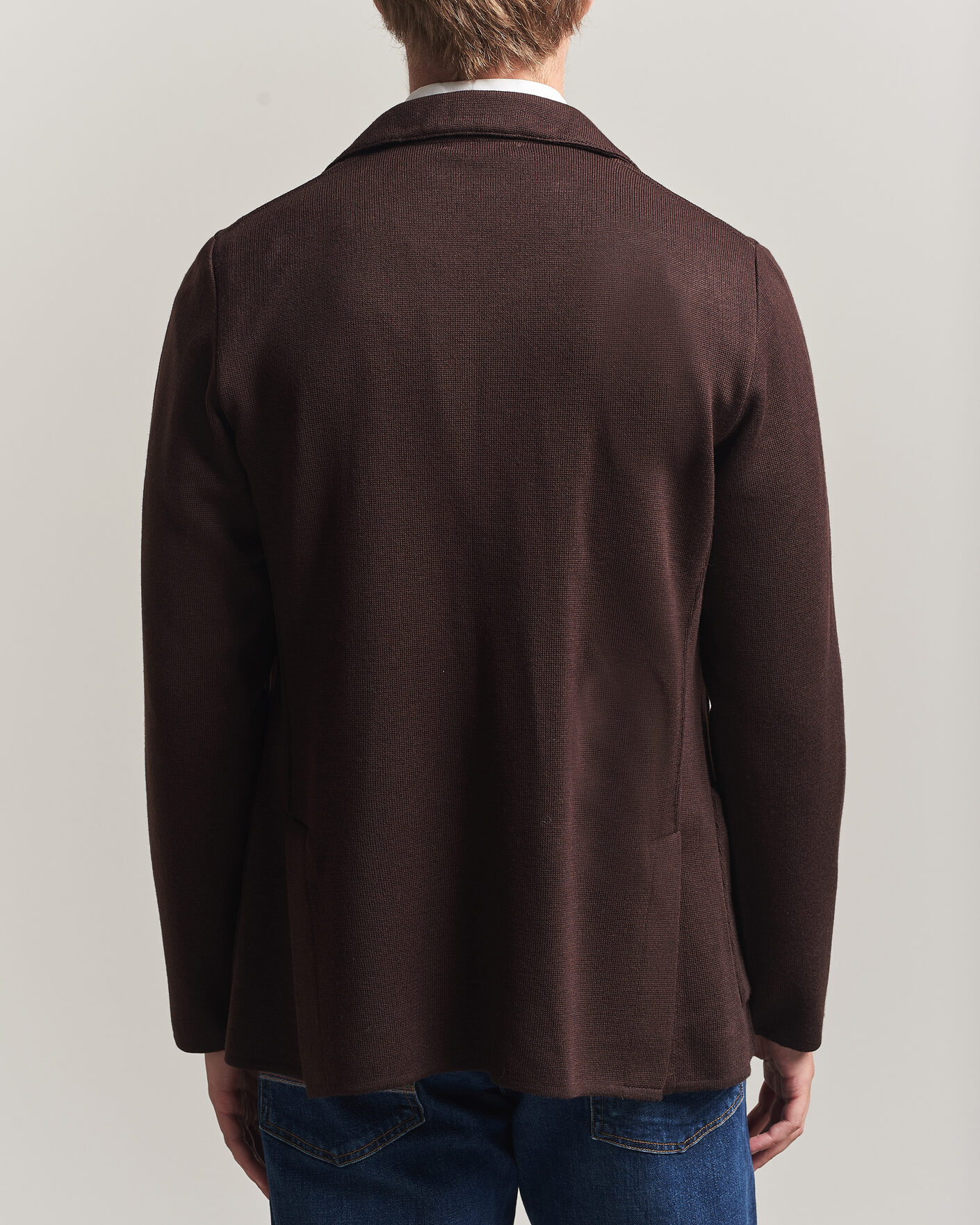 Men | Blazers | Lardini | Knitted Wool Blazer Brown