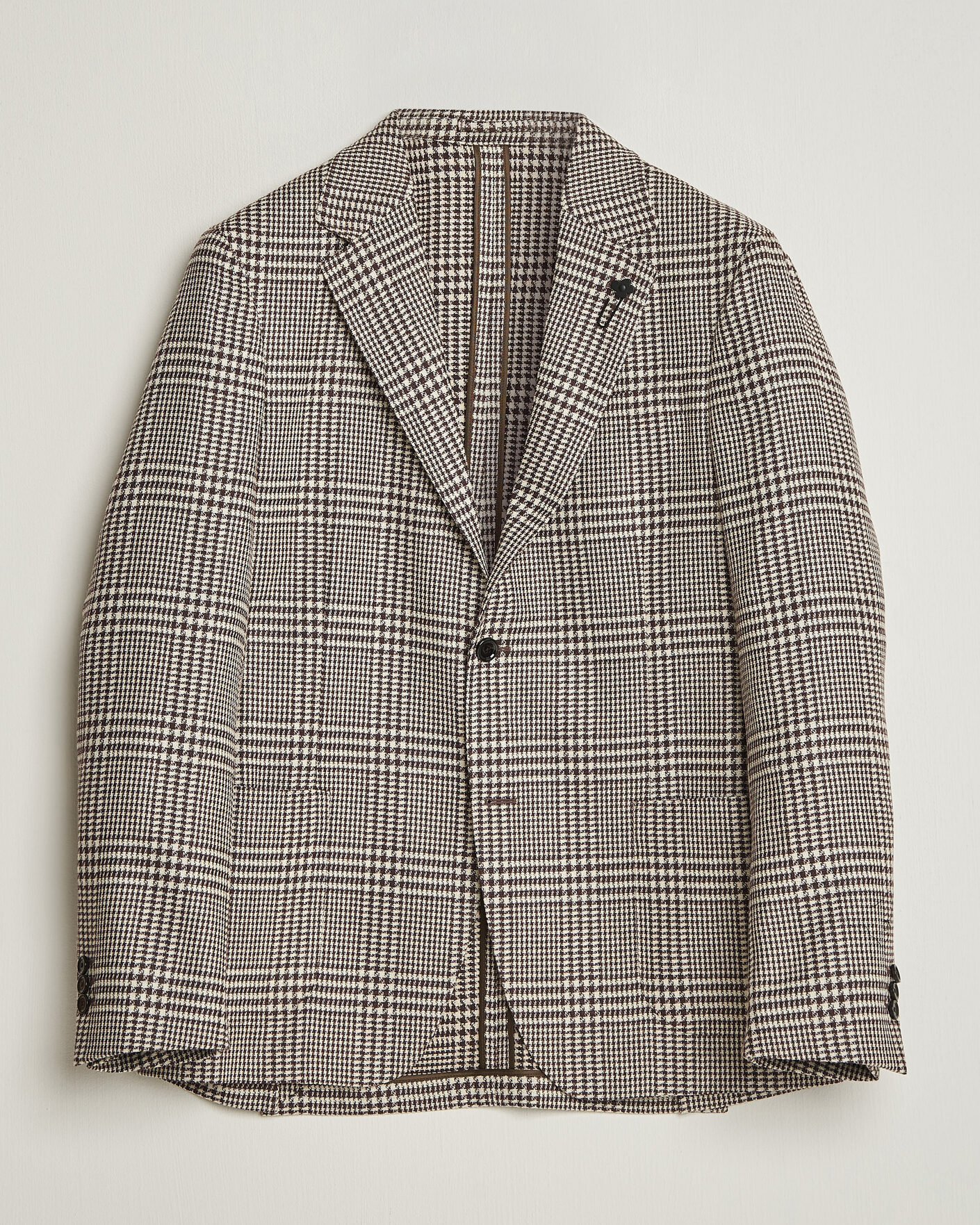 Men | Blazers | Lardini | Wool/Cashmere Checked Blazer Brown
