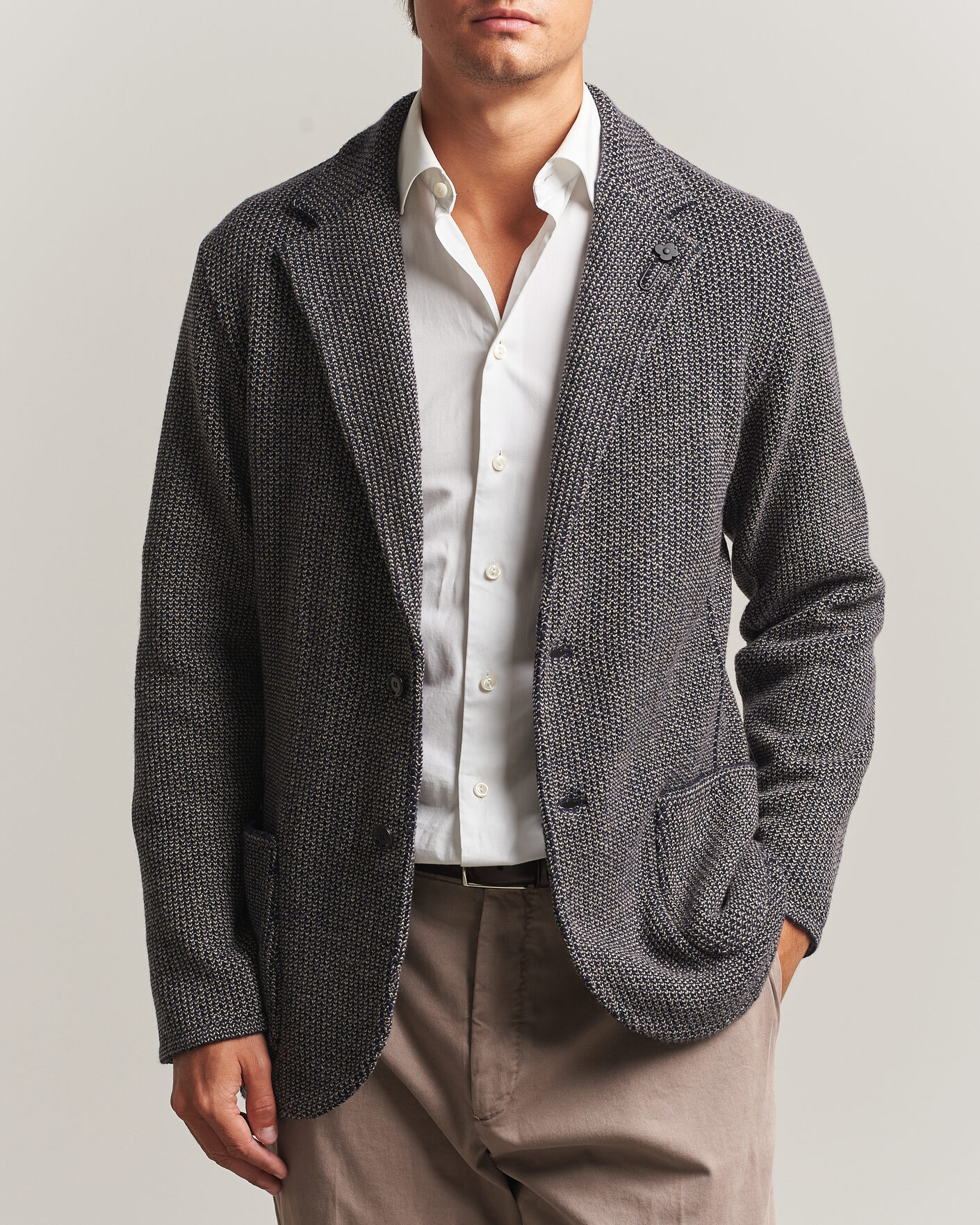 Men | Blazers | Lardini | Structured Cashmere Blazer Navy