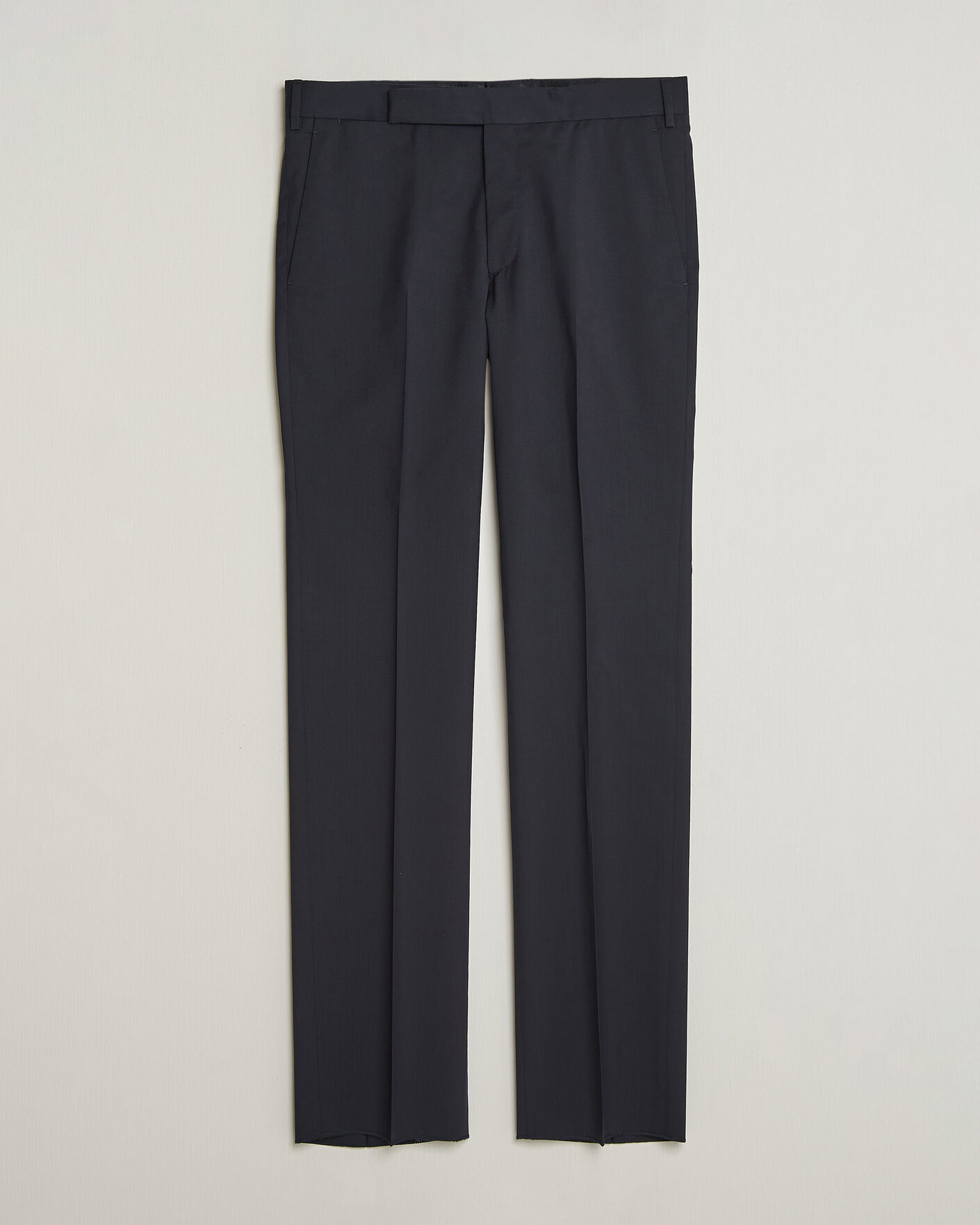 Men | Trousers | Lardini | Straight Fit Wool Trousers Navy