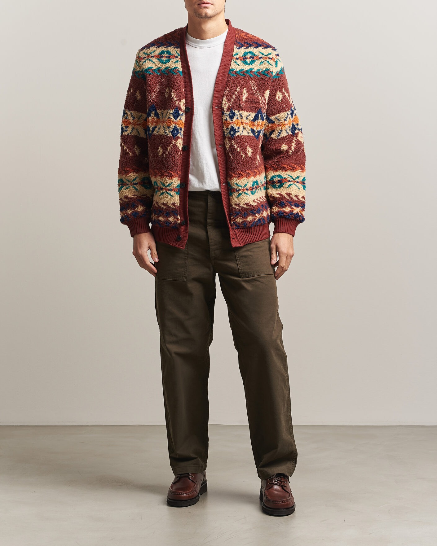 Men | Trousers | orSlow | Regular Fit Original Sateen Fatigue Pants Coffee Brown