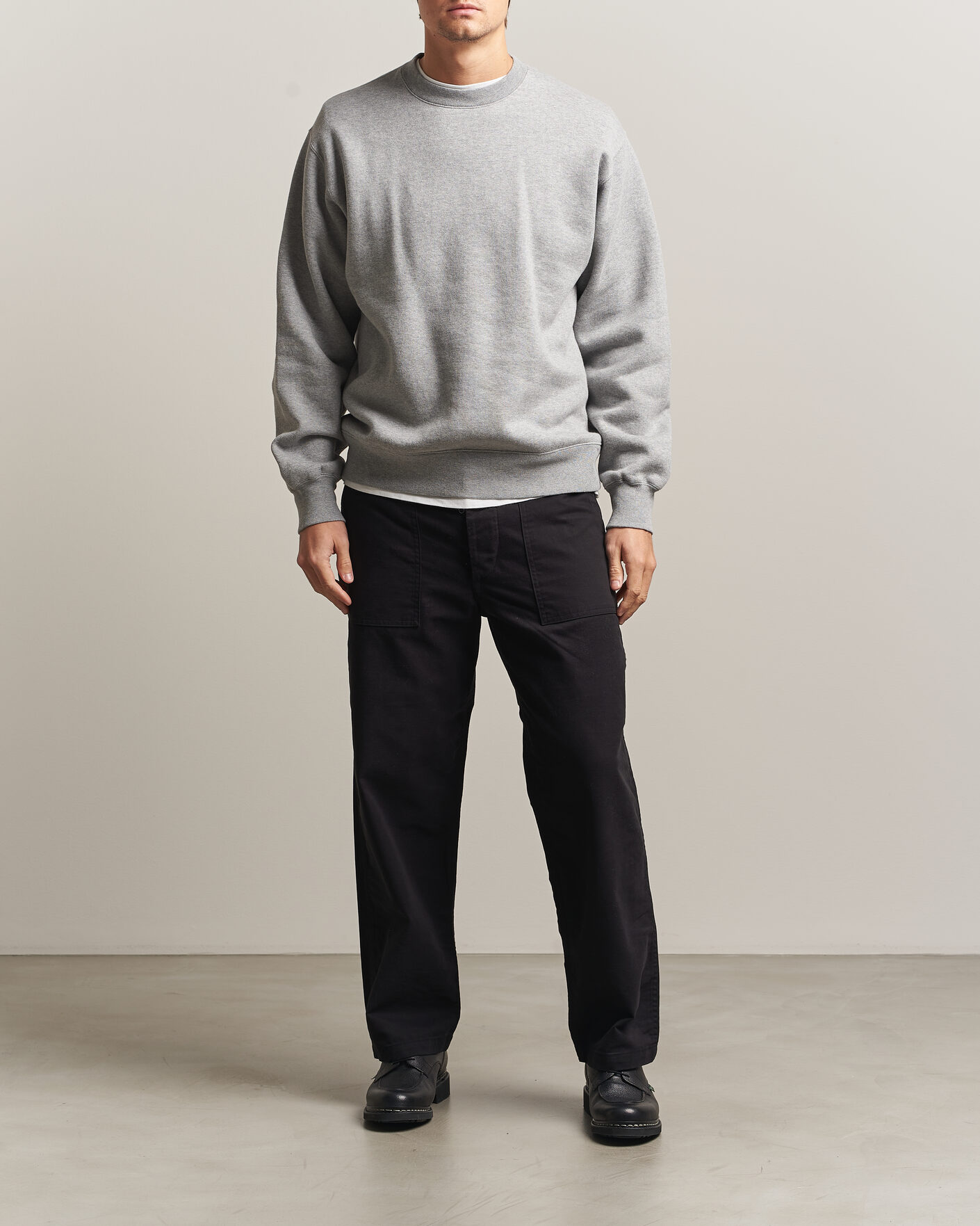 Men | Trousers | orSlow | Regular Fit Original Sateen Fatigue Pants Black